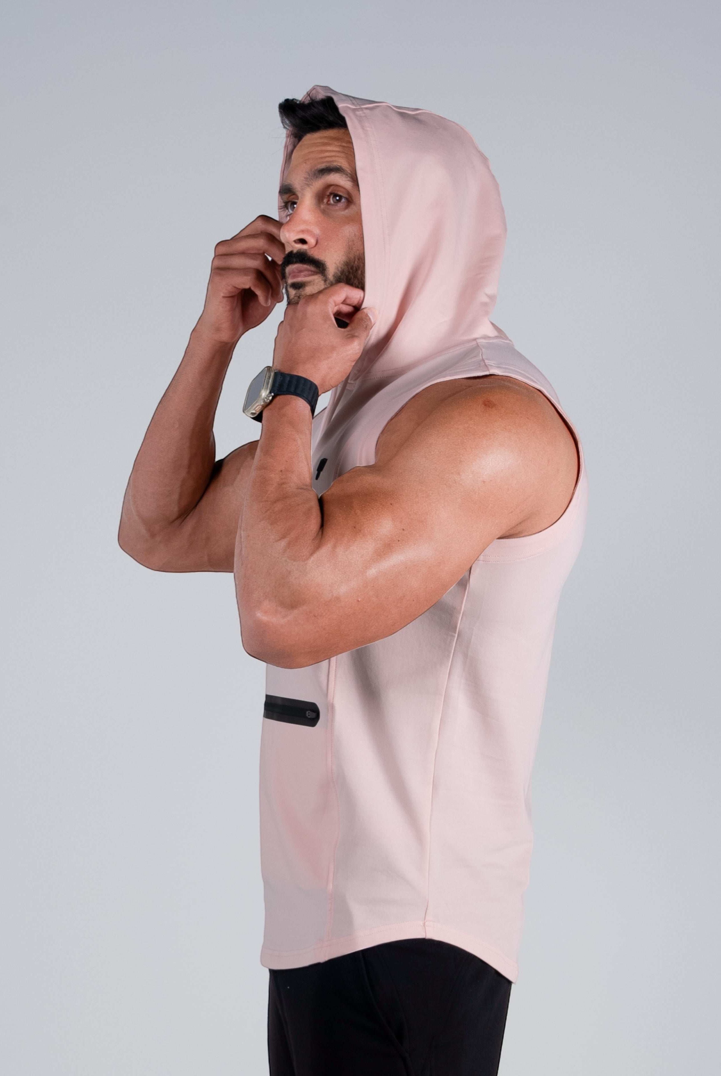 Tri-Flex Hood Tank - Sunset Pink - S - TRIMODE