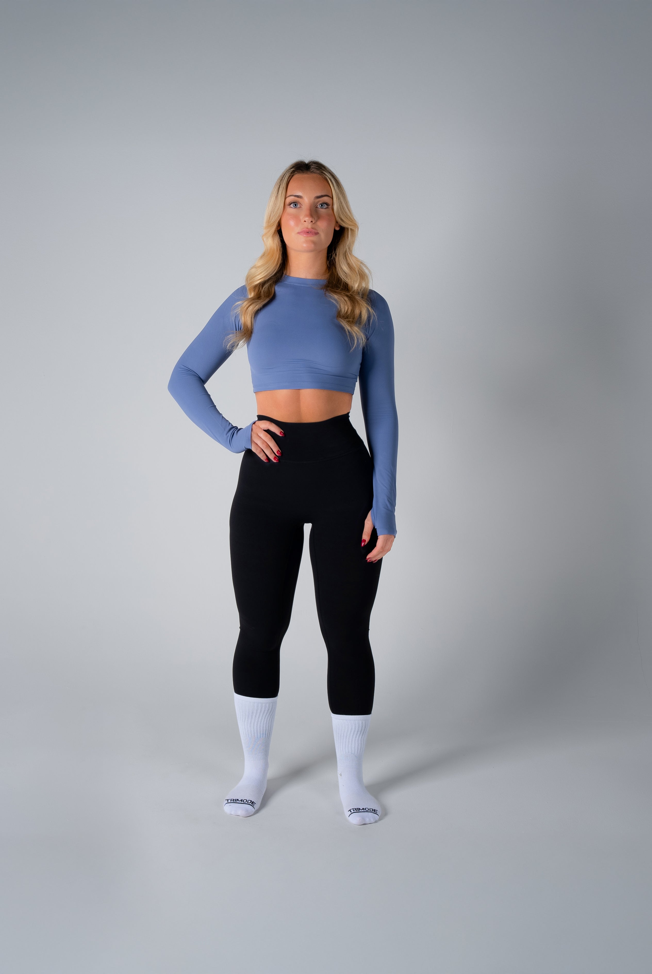 Tri-Active Crop Long Sleeve - Bluebell - XS - TRIMODE