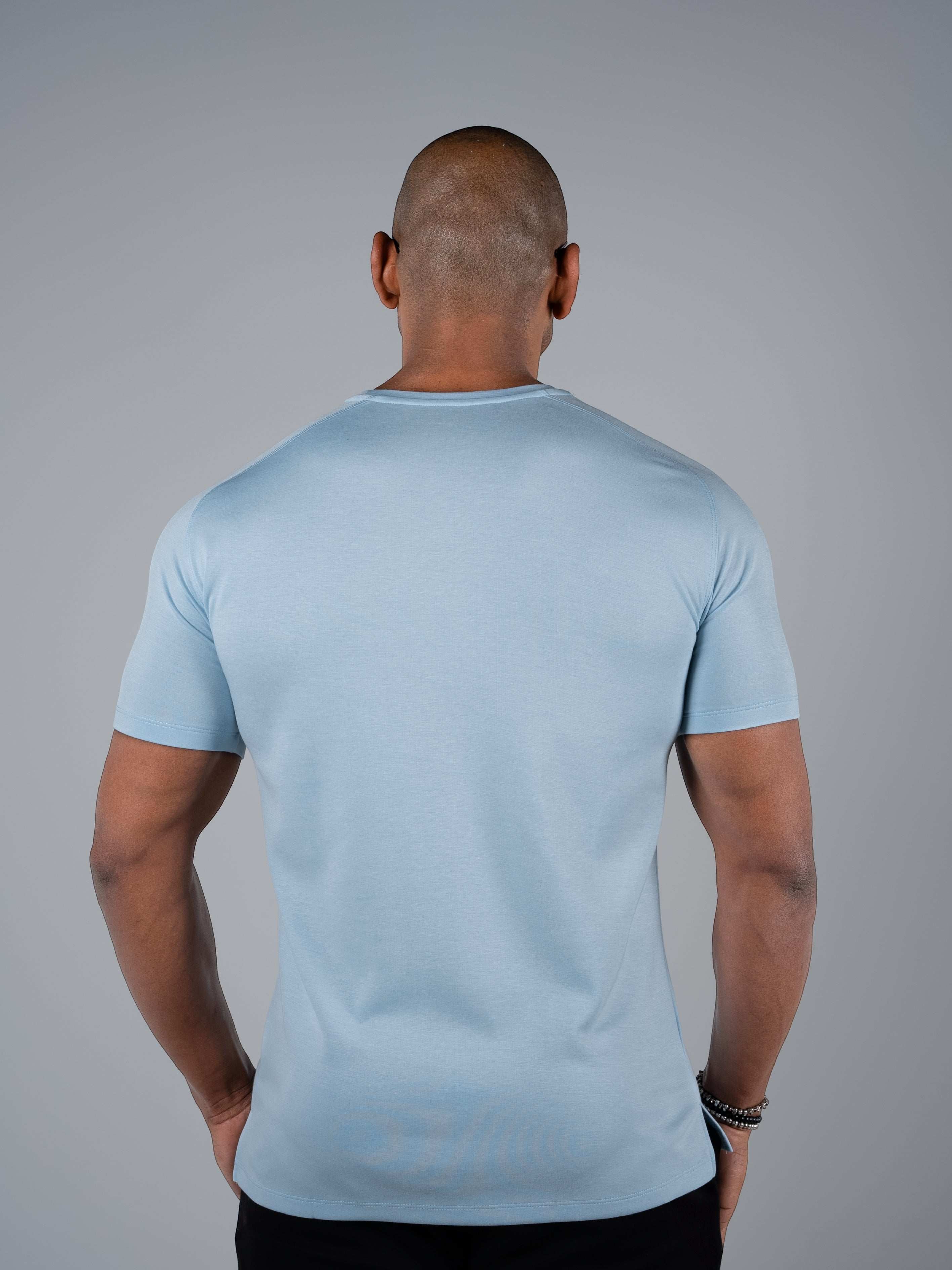 Tri-Motion Split T-Shirt - Sky Blue - S - TRIMODE