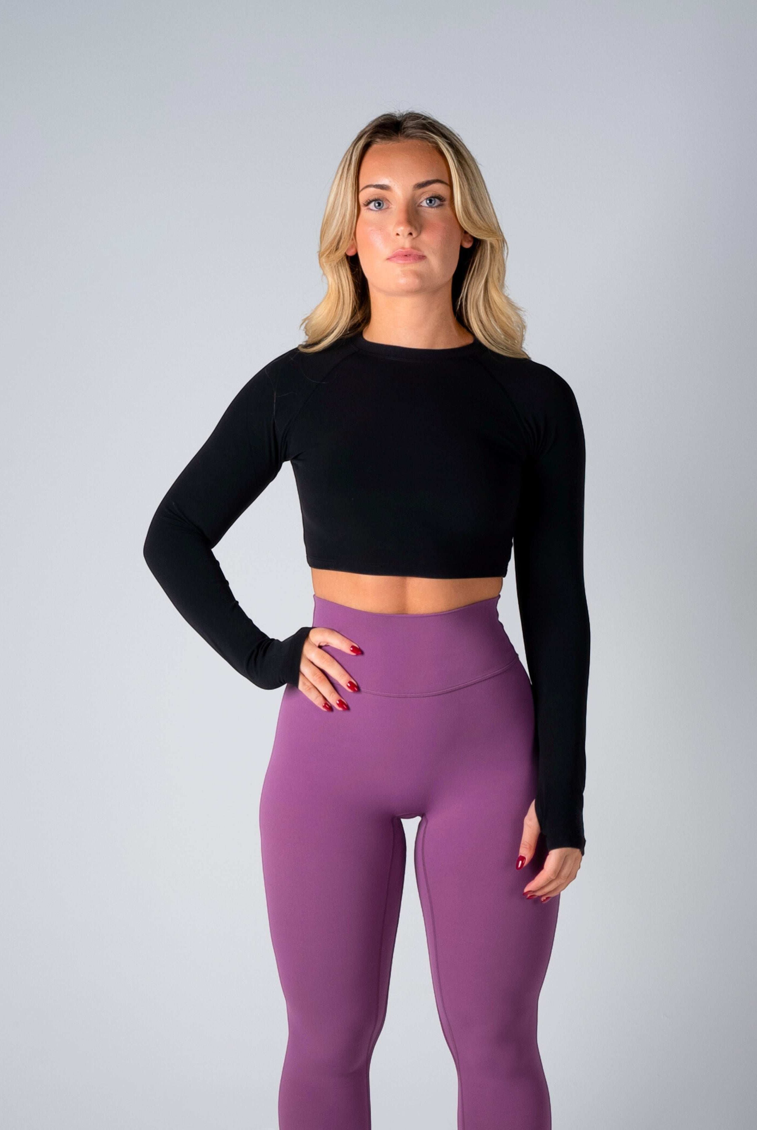Tri-Active Crop Long Sleeve - Black - XS - TRIMODE