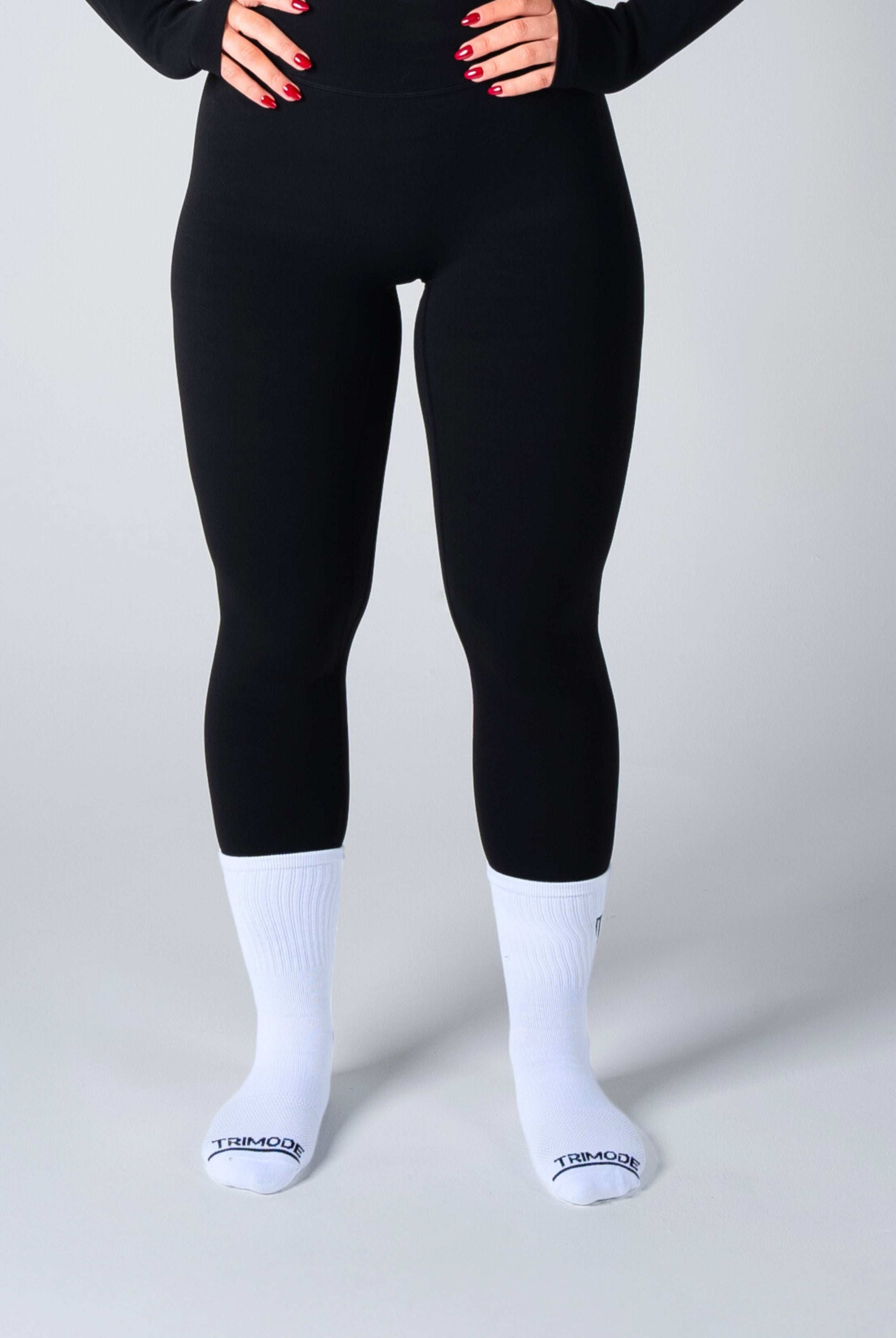 Tri-Core Crew Socks - White - S - TRIMODE