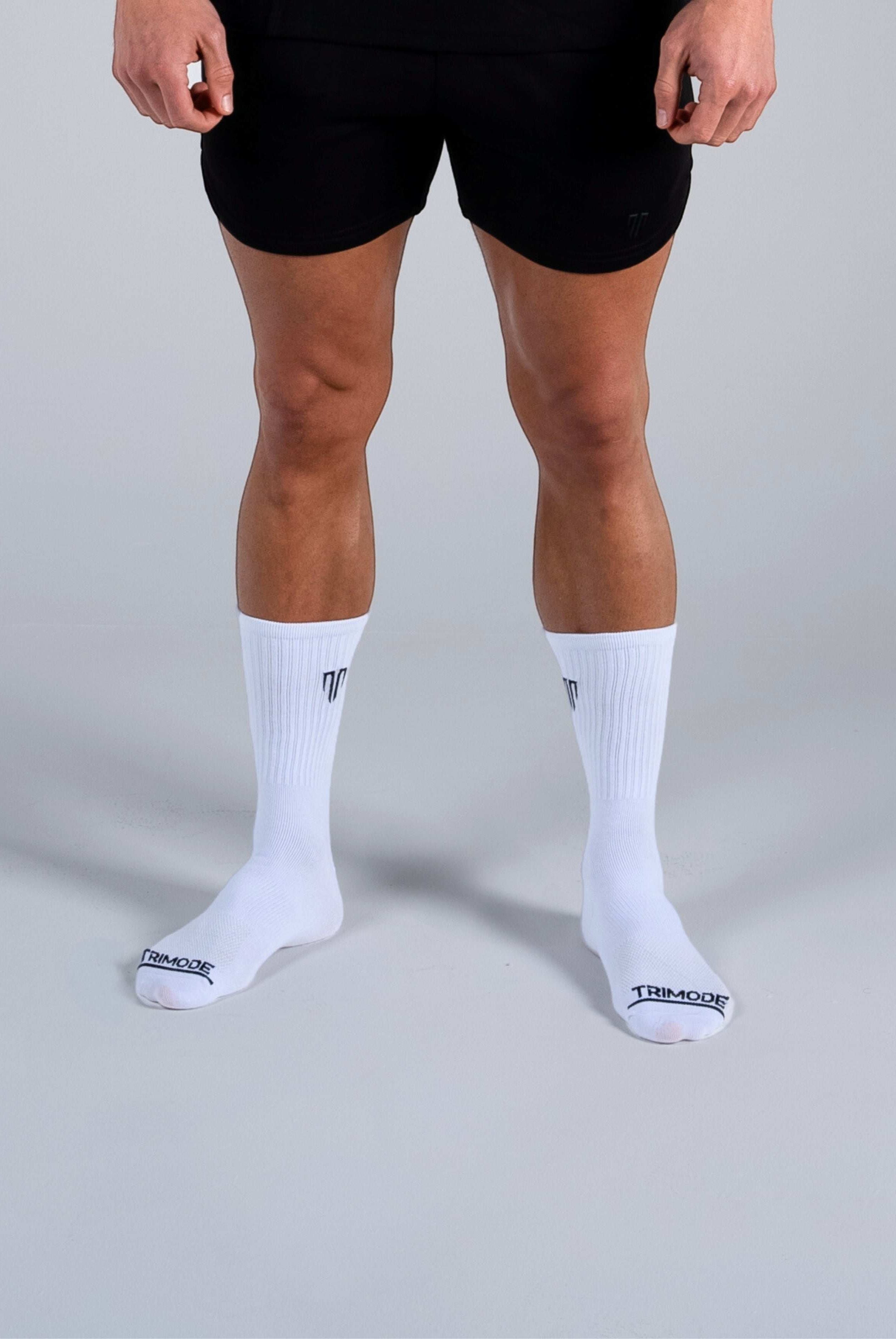 Tri-Core Crew Socks - White - S - TRIMODE