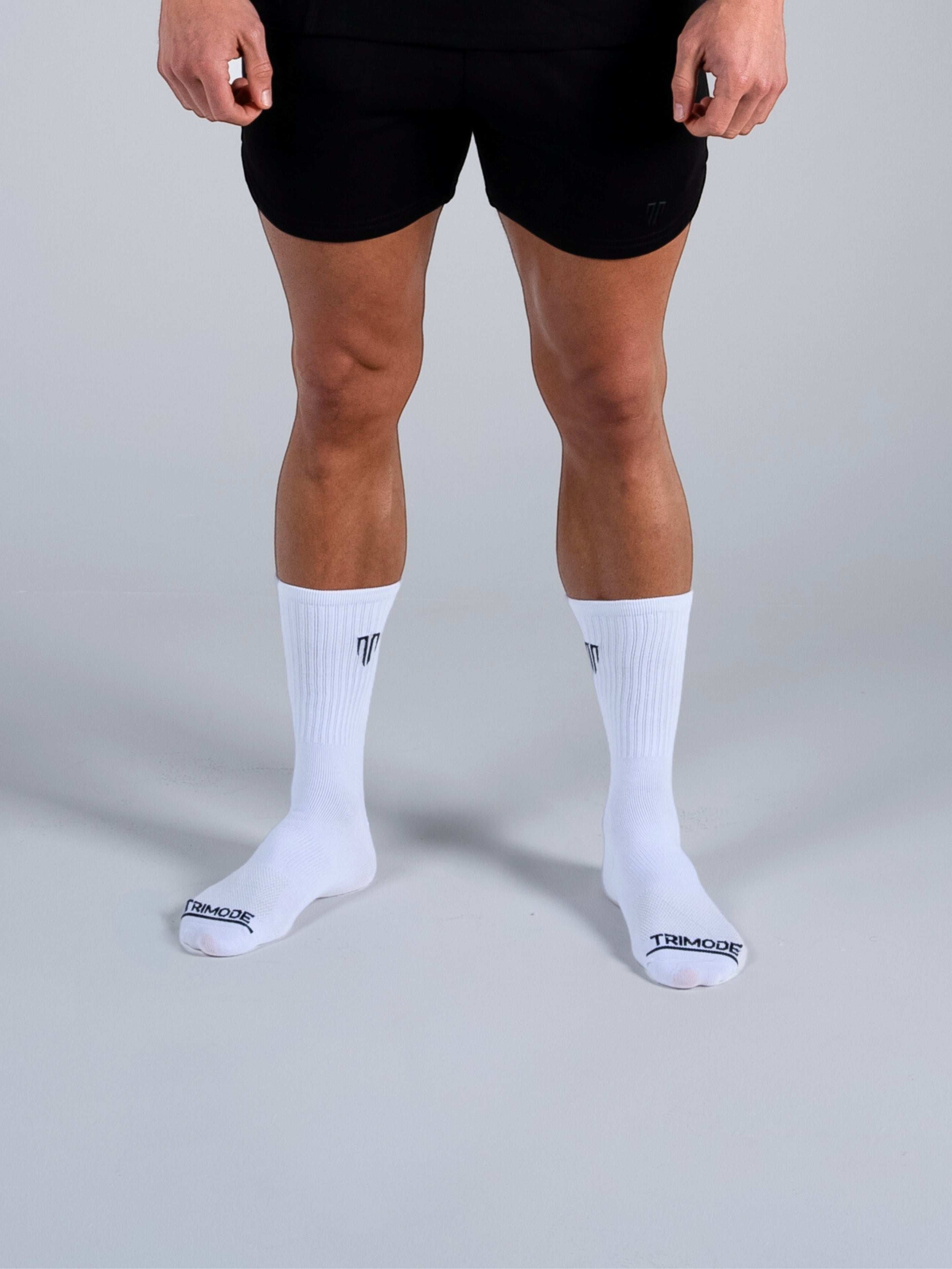 Tri-Core Crew Socks - White - S - TRIMODE