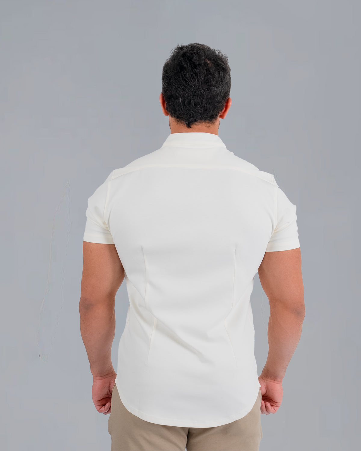 Tri-Frost Button Shirt - White Cream - S - TRIMODE