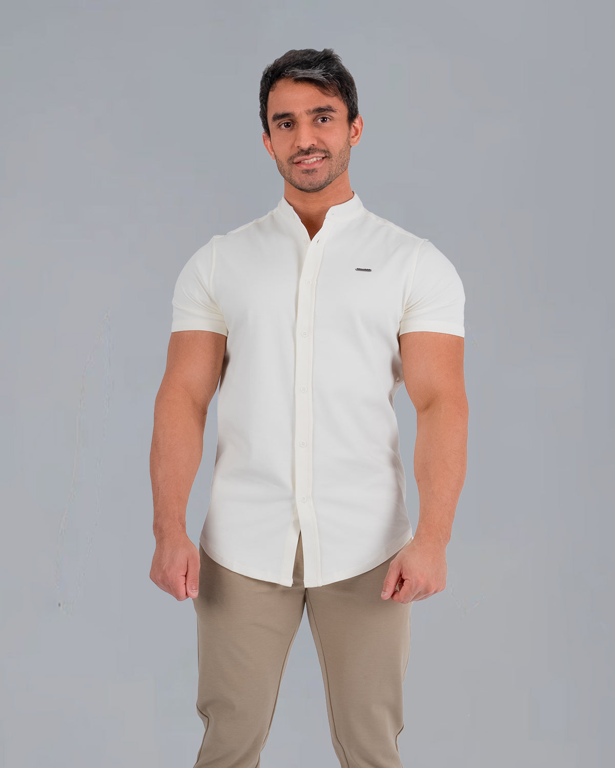 Tri-Frost Button Shirt - White Cream - S - TRIMODE