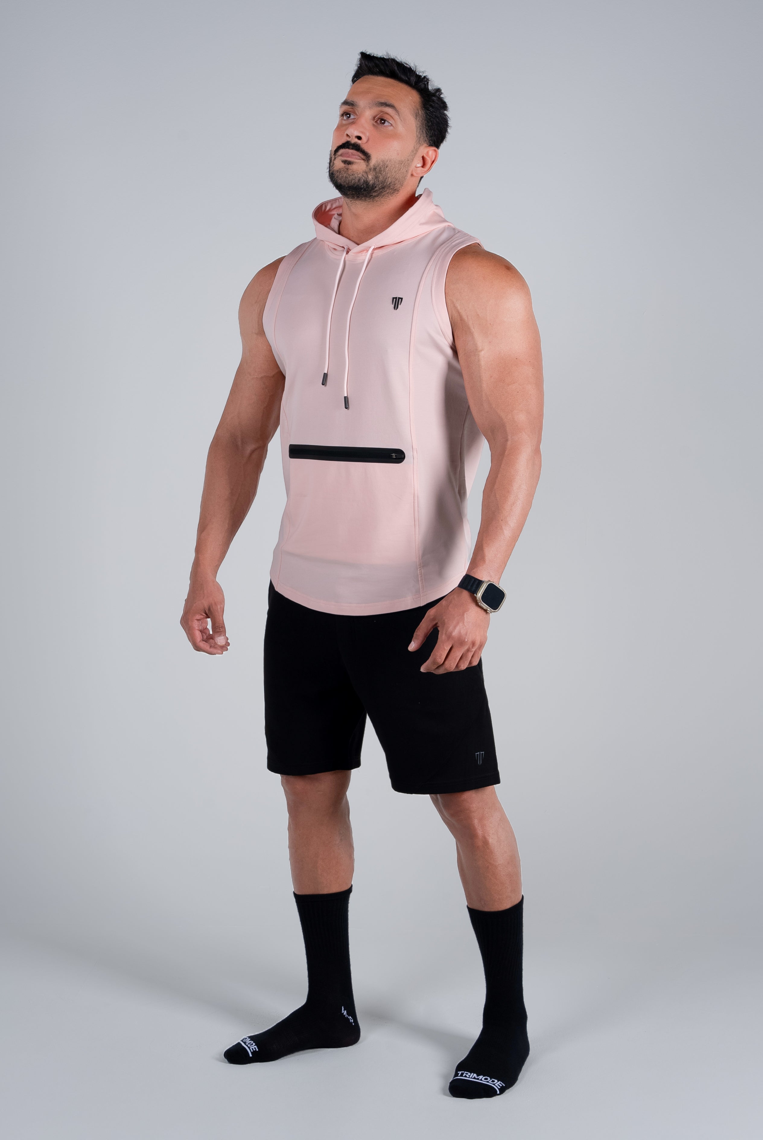Tri-Flex Hood Tank - Sunset Pink - S - TRIMODE