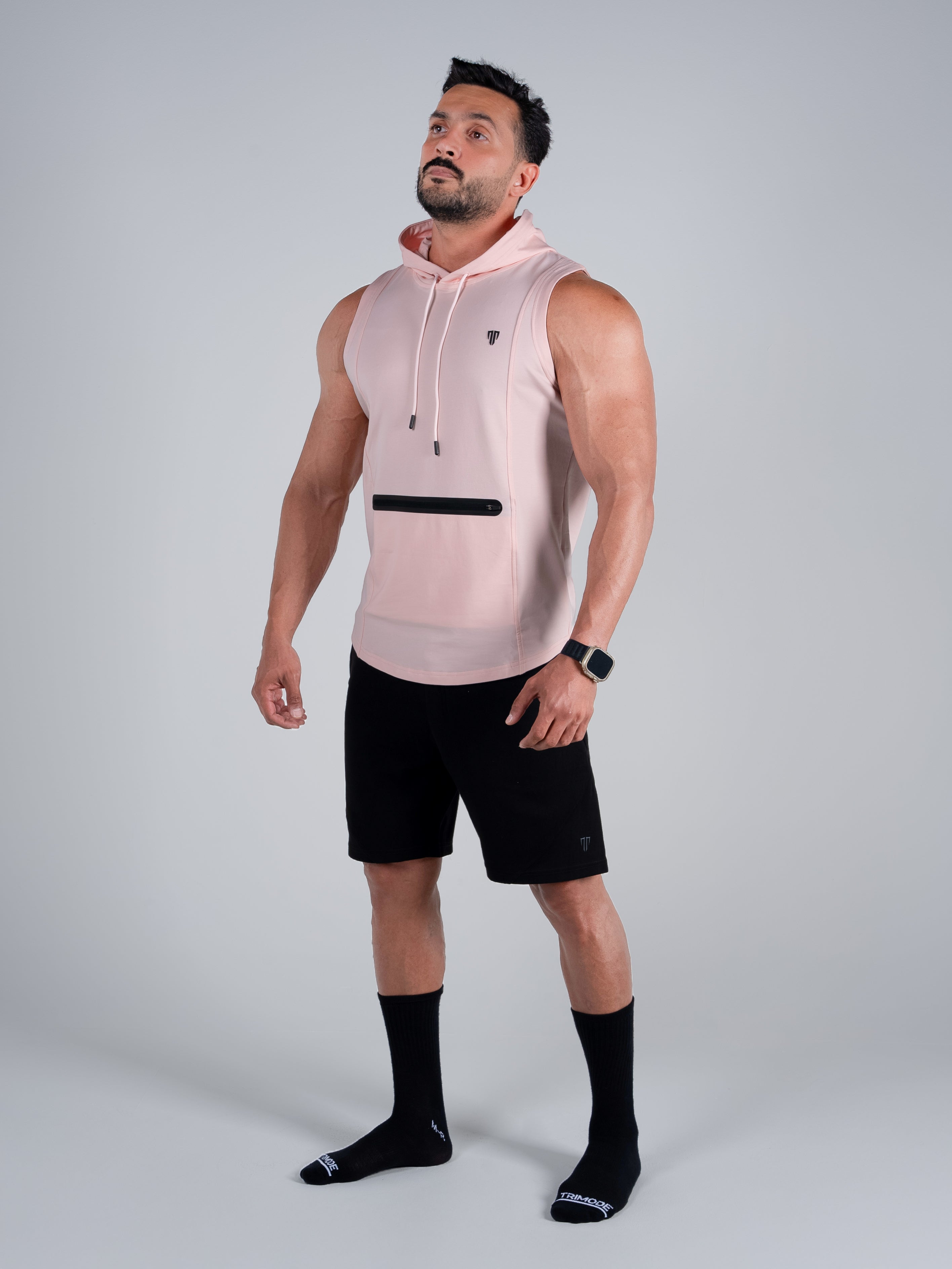 Tri-Flex Hood Tank - Sunset Pink - S - TRIMODE