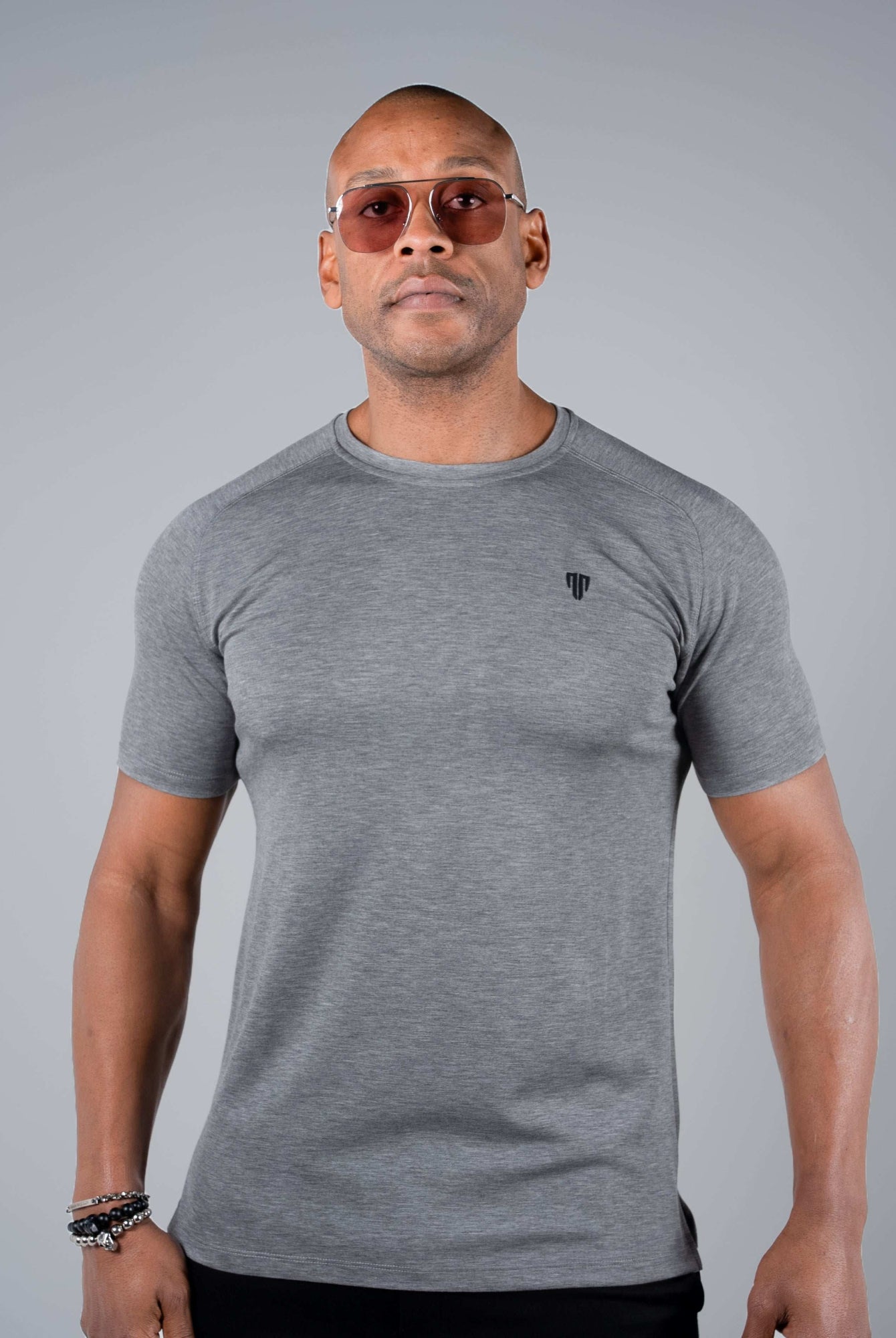 Tri-Motion Split T-Shirt - Heather Grey - S - TRIMODE