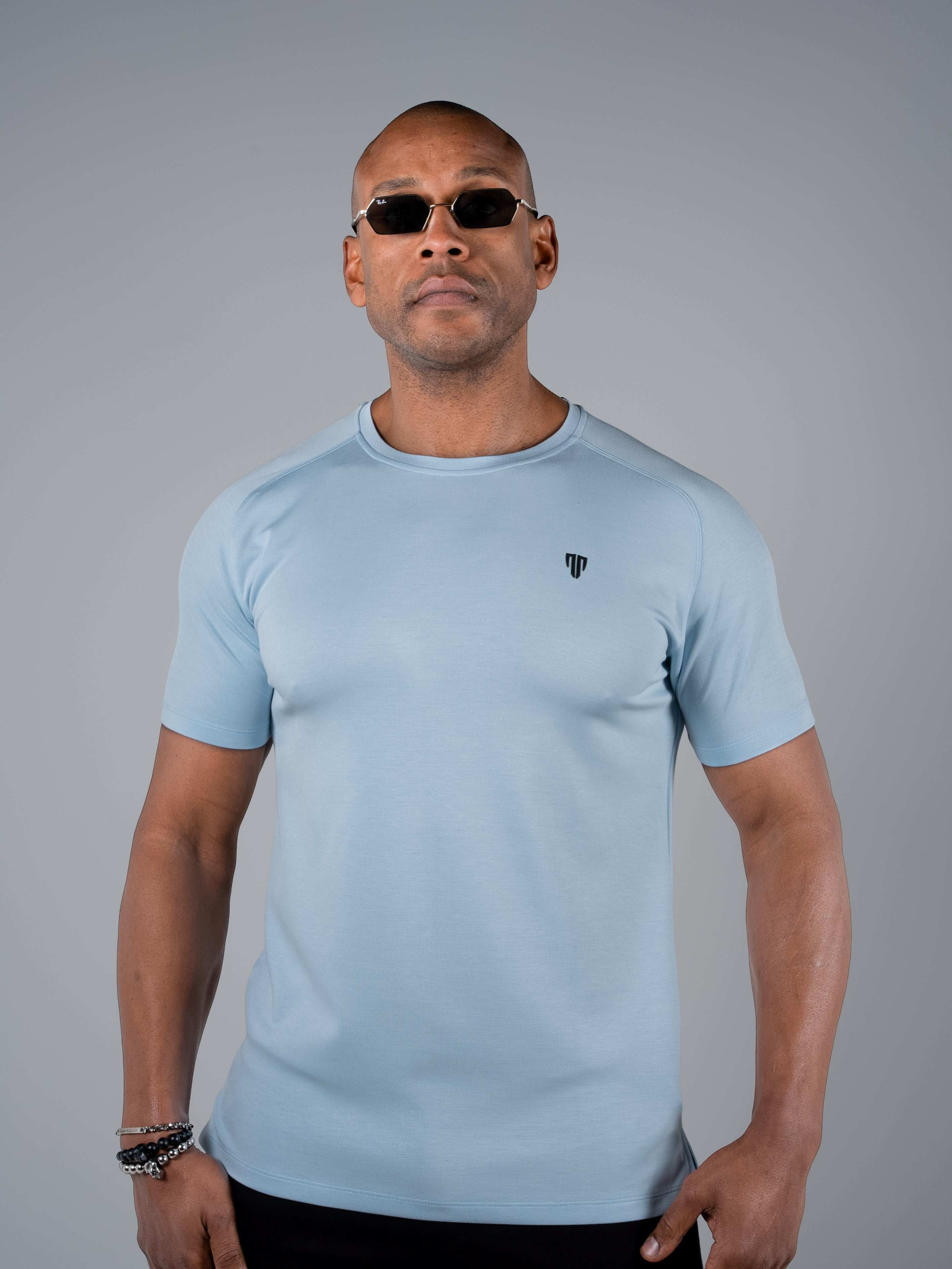 Tri-Motion Split T-Shirt - Sky Blue - S - TRIMODE