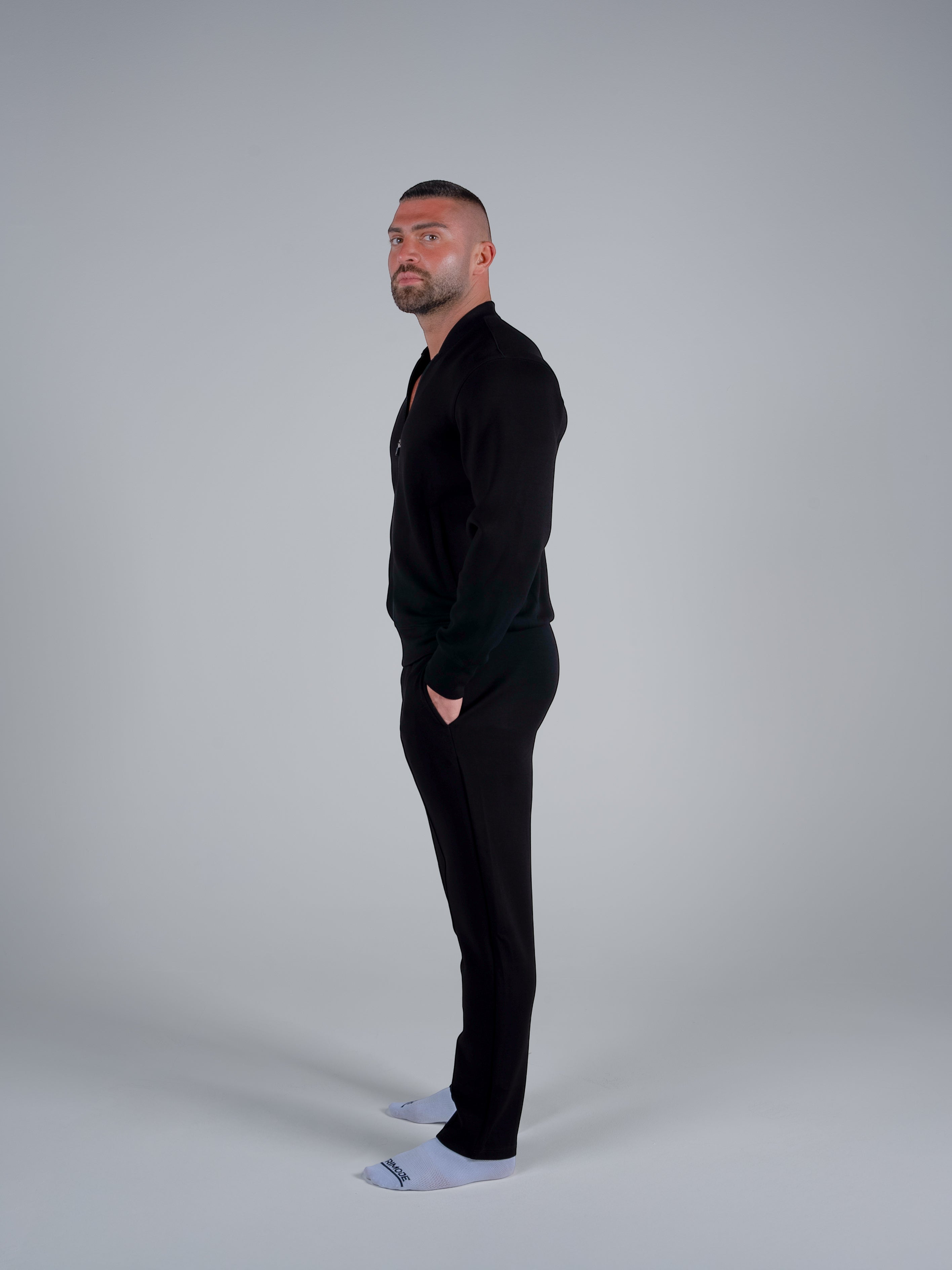 Tri-Motion Bomber Jacket- Black - S - TRIMODE