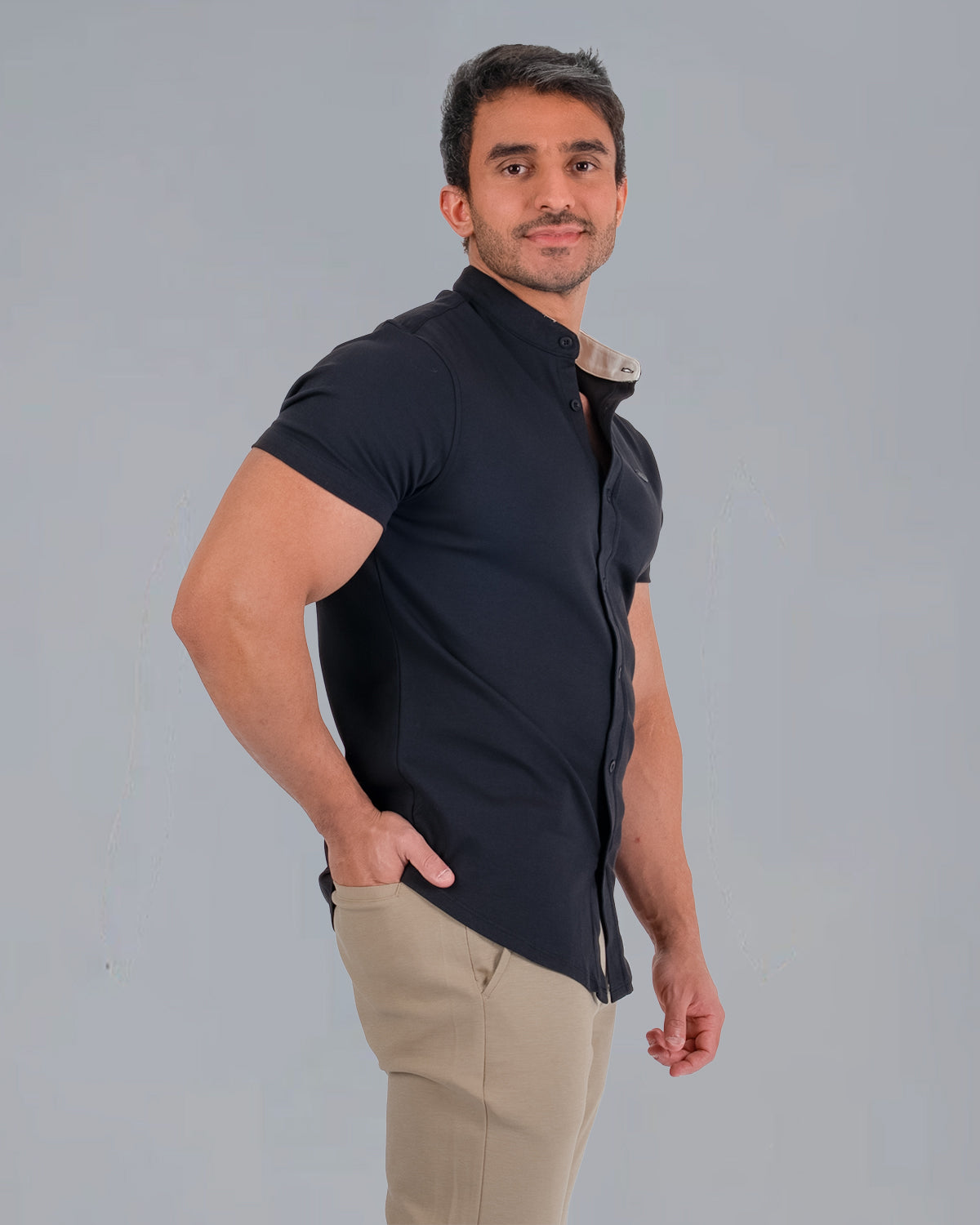 Tri-Frost Button Shirt - Black - S - TRIMODE