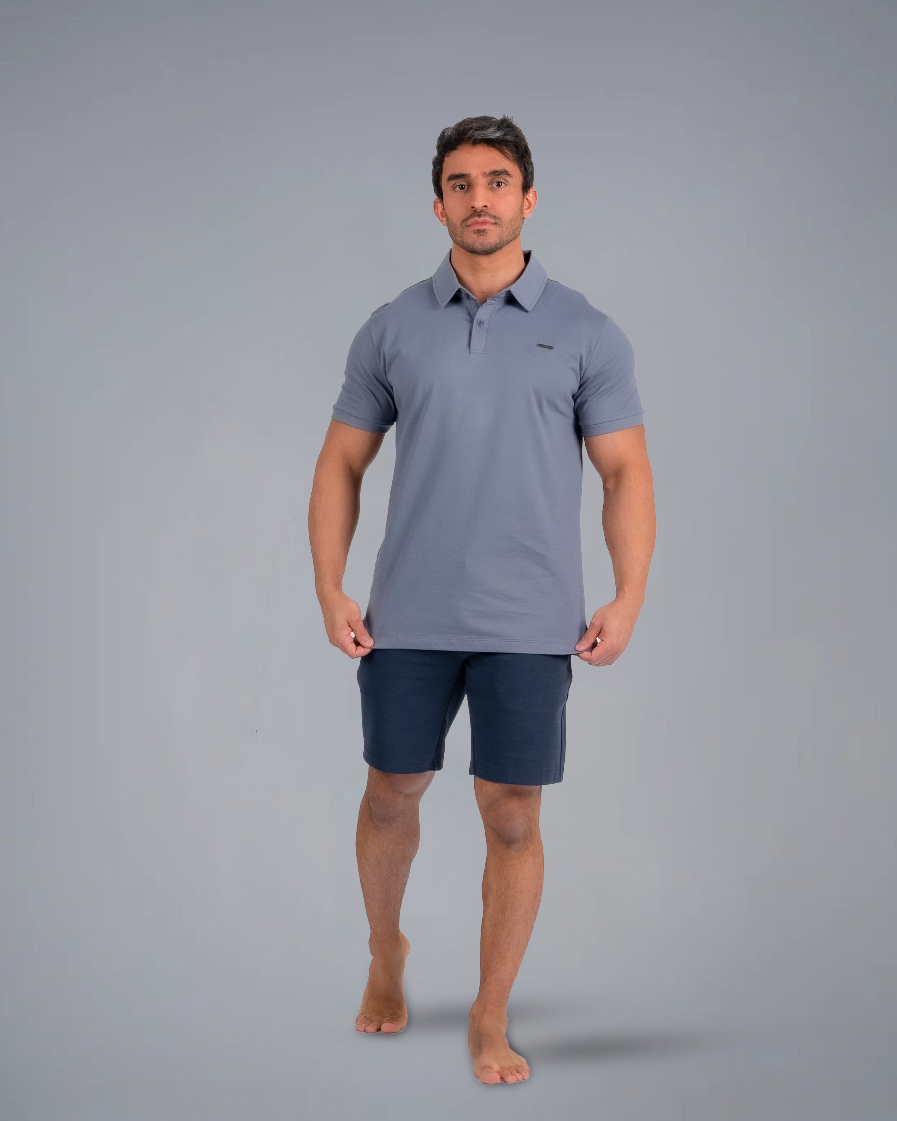 Tri-Lux Zipper Shorts - Charcoal Blue - S - TRIMODE