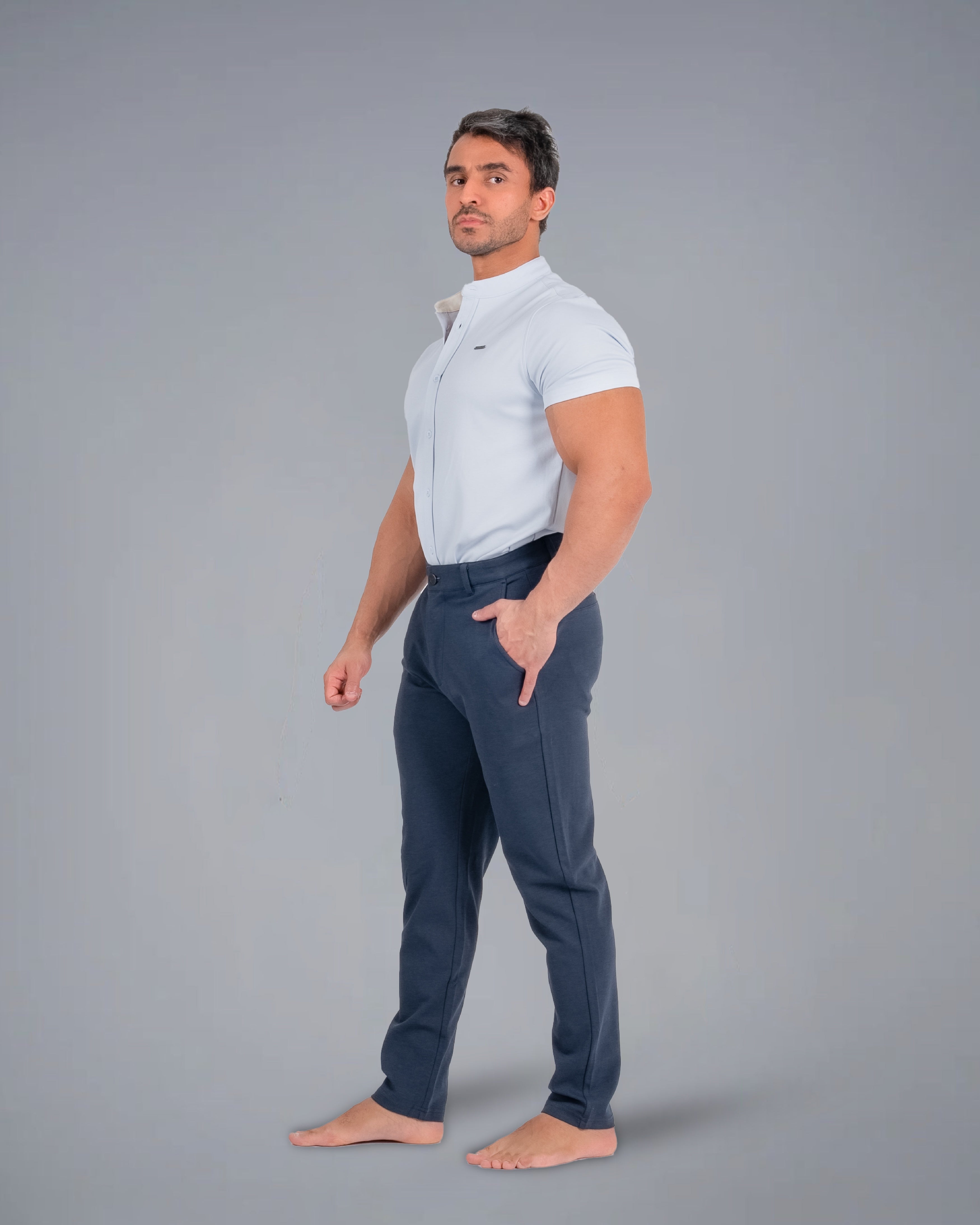 Tri-Lux Zipper Pants - Charcoal Blue - S - TRIMODE