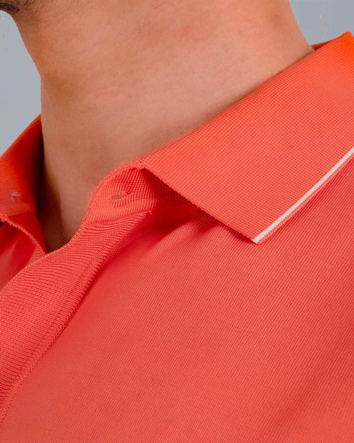 Tri-Knit Button Polo - Fire Orange - S - TRIMODE