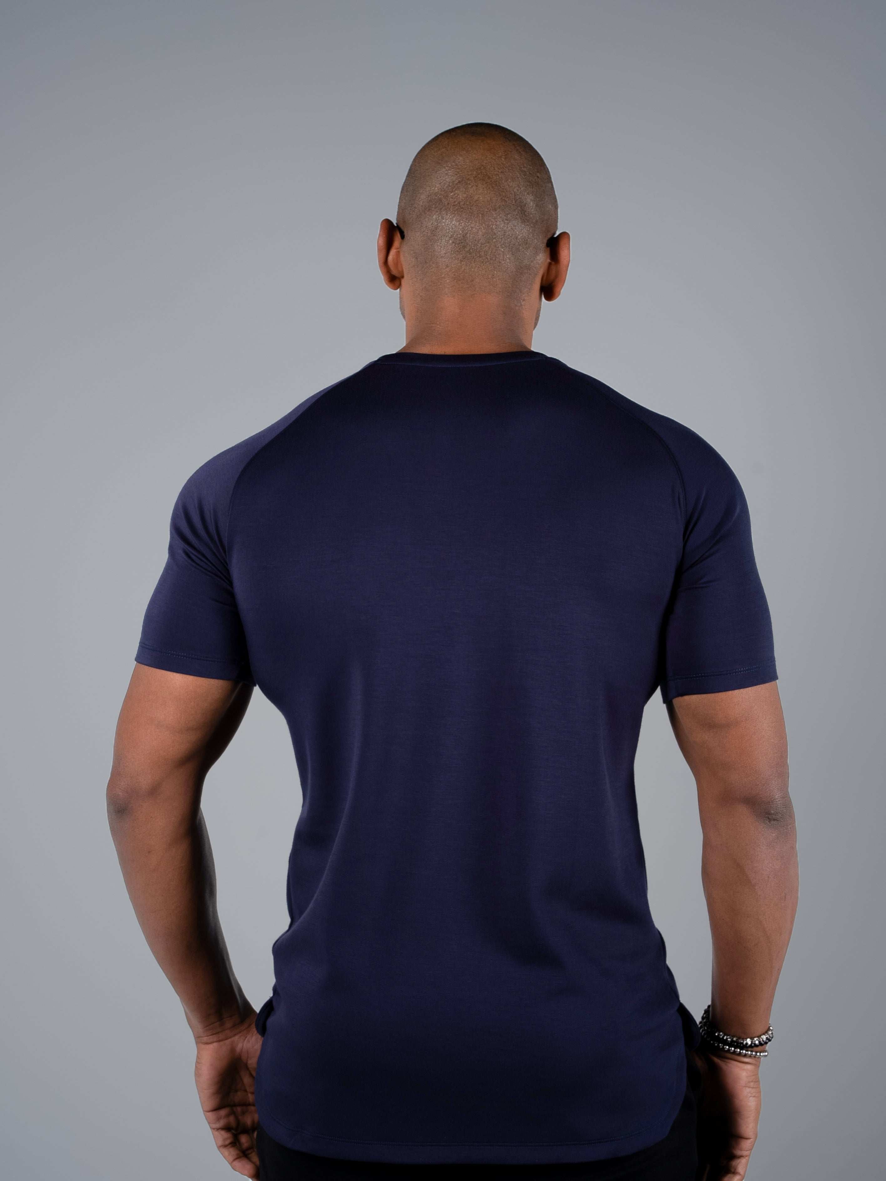 Tri-Motion Curved T-Shirt - Midnight Navy - S - TRIMODE