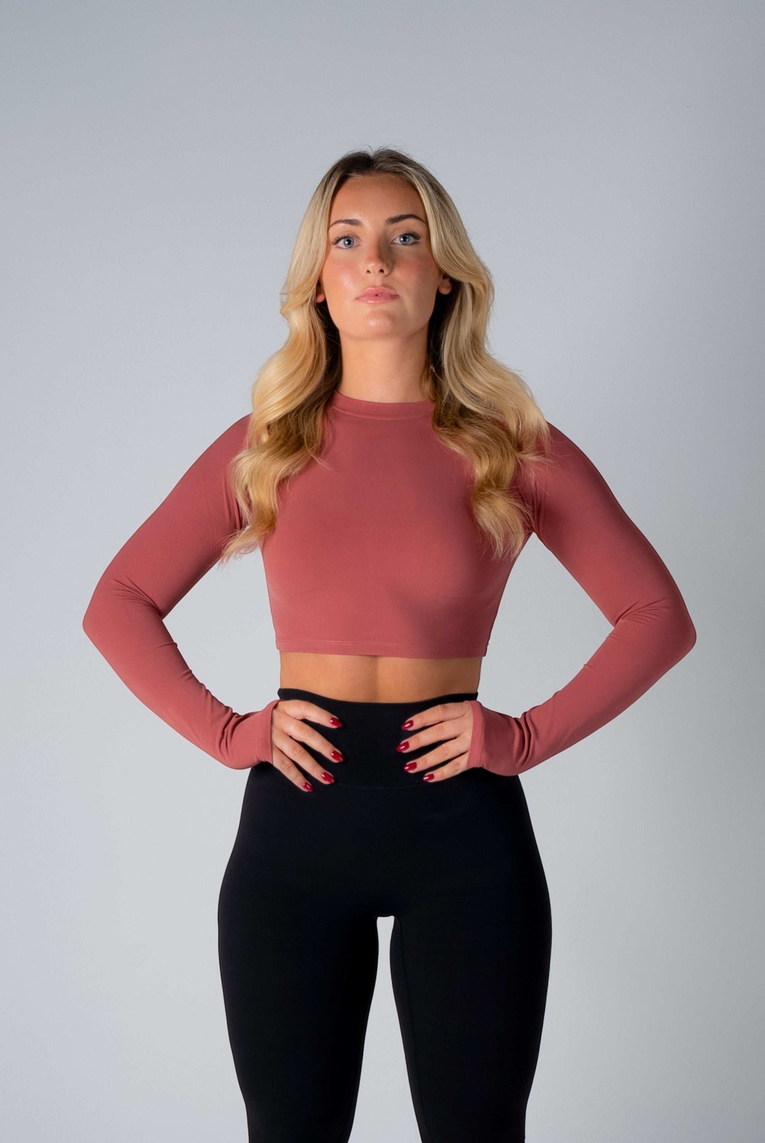 Tri-Active Crop Long Sleeve - Redwood - XS - TRIMODE