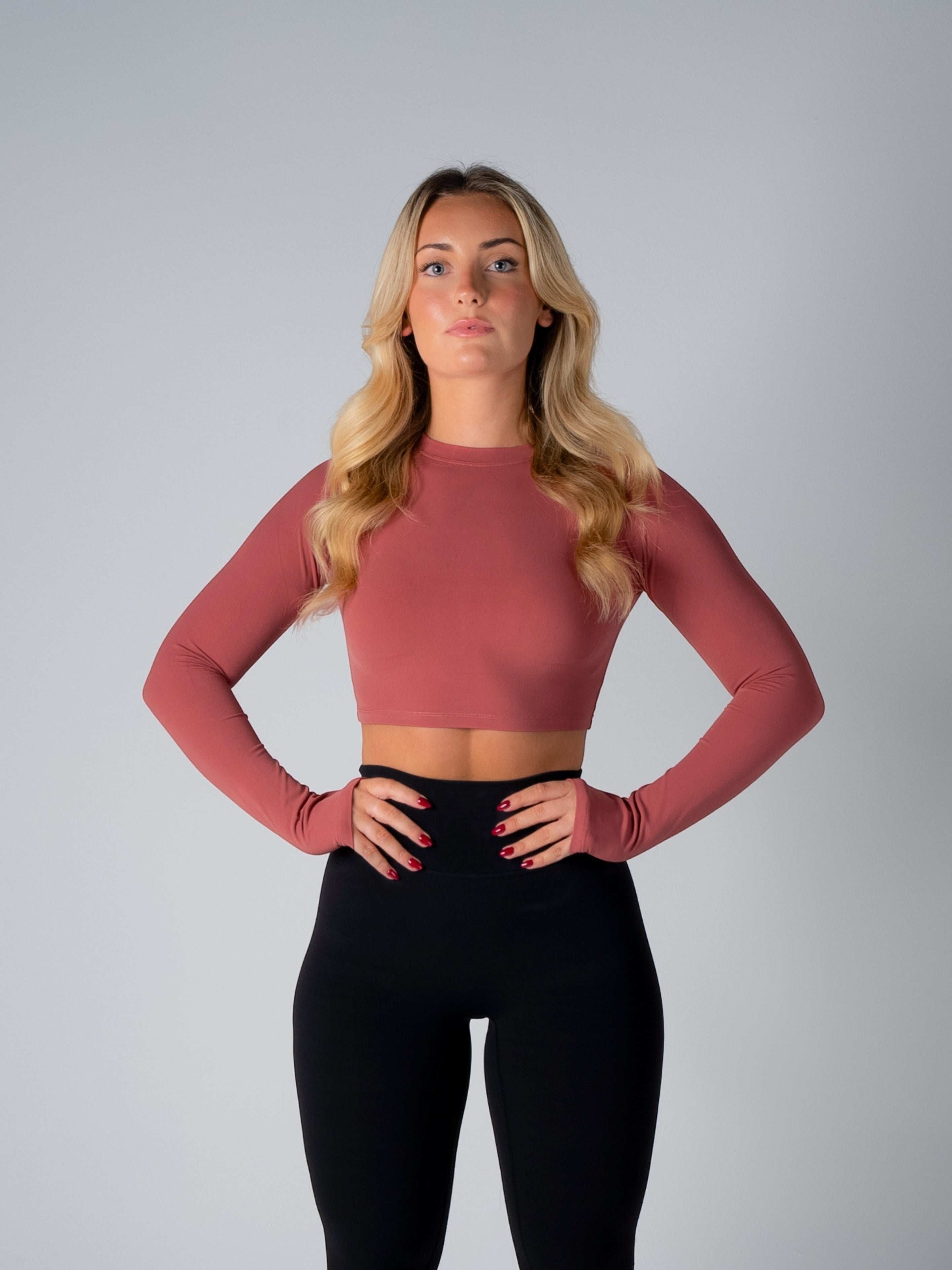 Tri-Active Crop Long Sleeve - Redwood - XS - TRIMODE