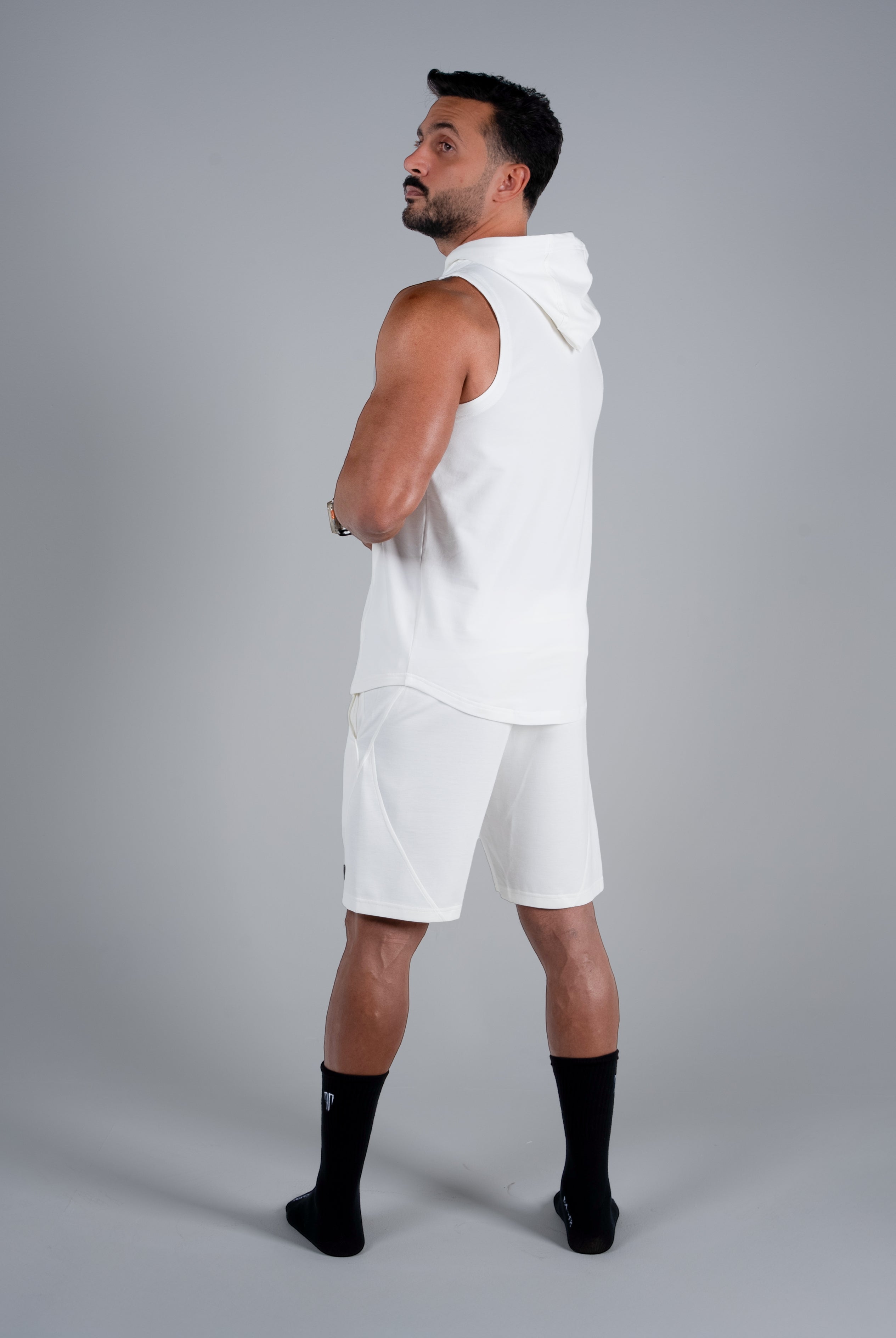 Tri-Flex Hood Tank - White - S - TRIMODE