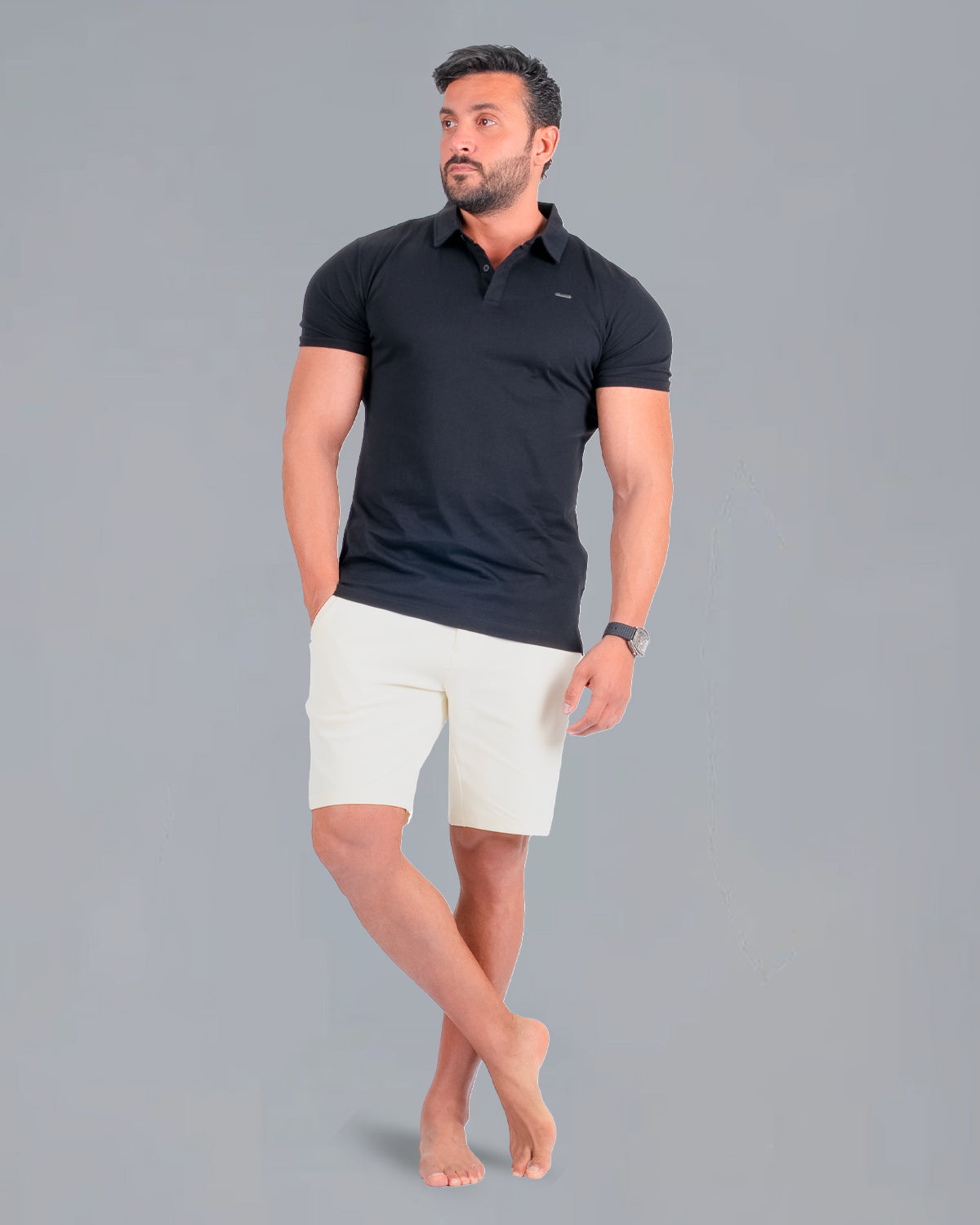 Tri-Lux Zipper Shorts - Ivory - S - TRIMODE