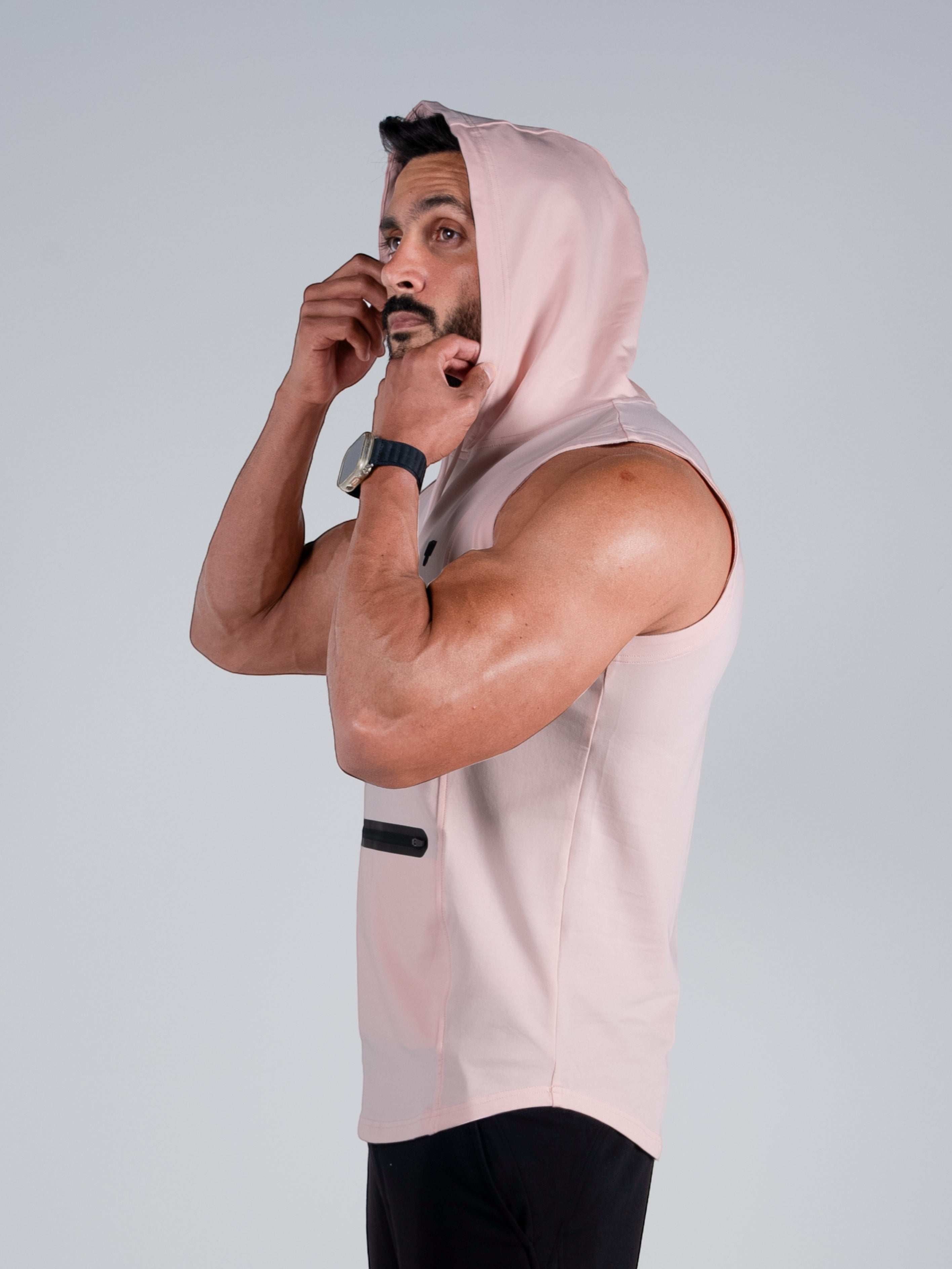 Tri-Flex Hood Tank - Sunset Pink - S - TRIMODE