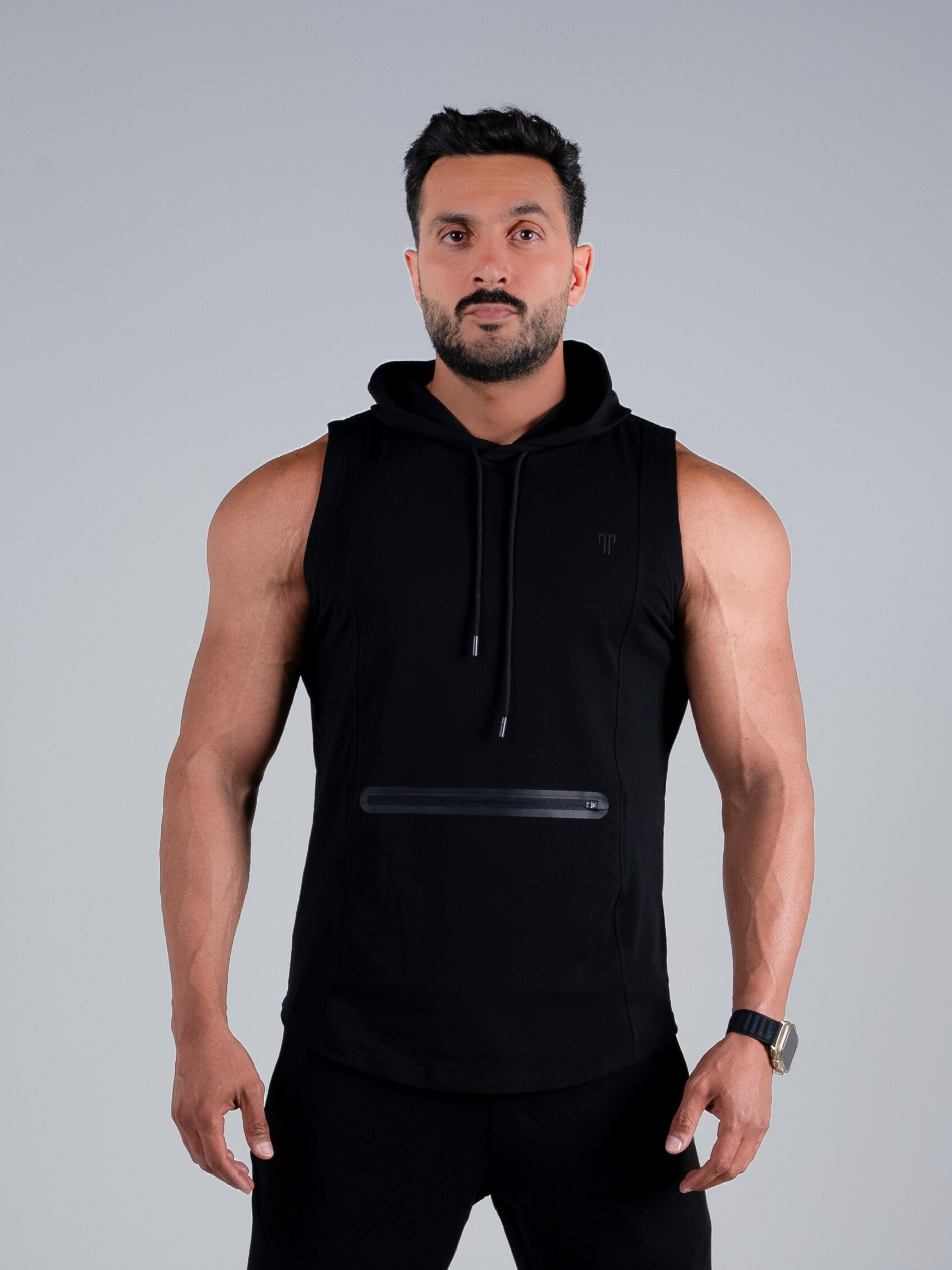 Tri-Flex Hood Tank - Black - TRIMODE