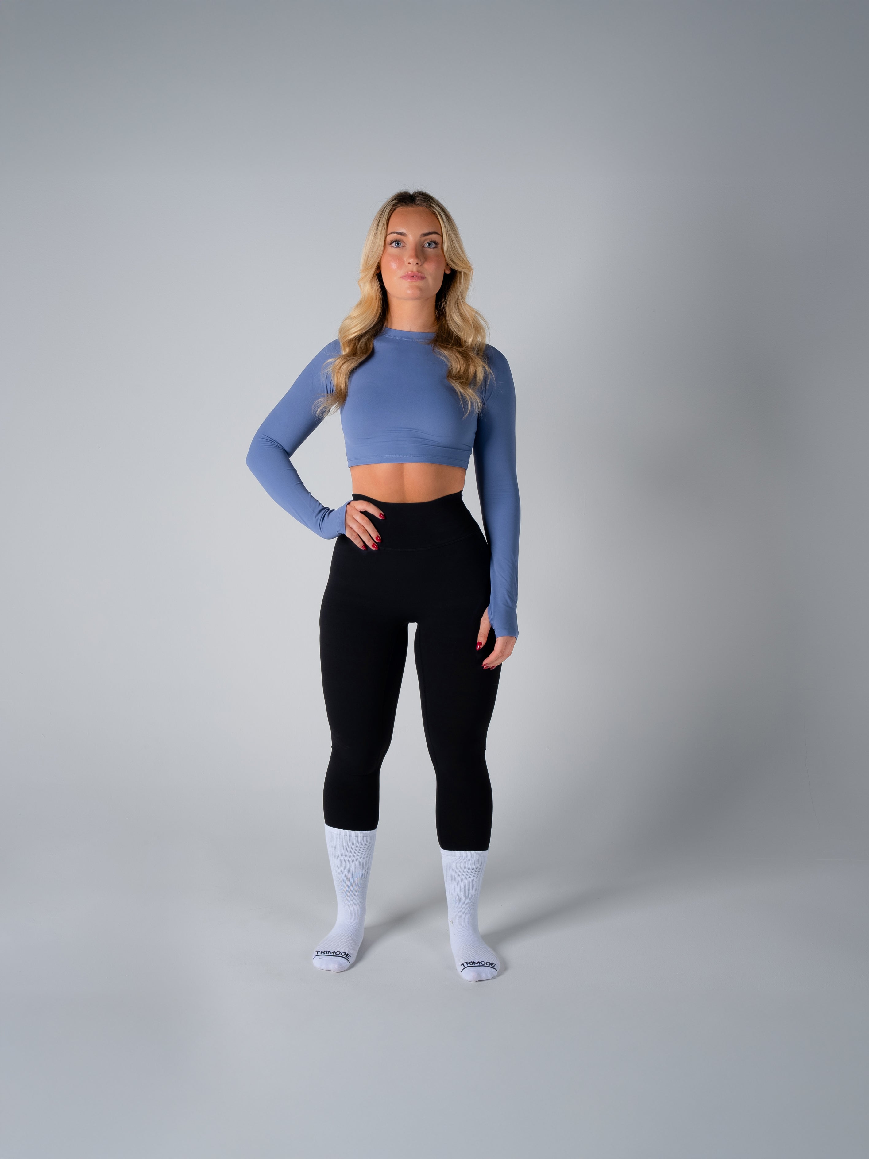 Tri-Active Crop Long Sleeve - Bluebell - XS - TRIMODE