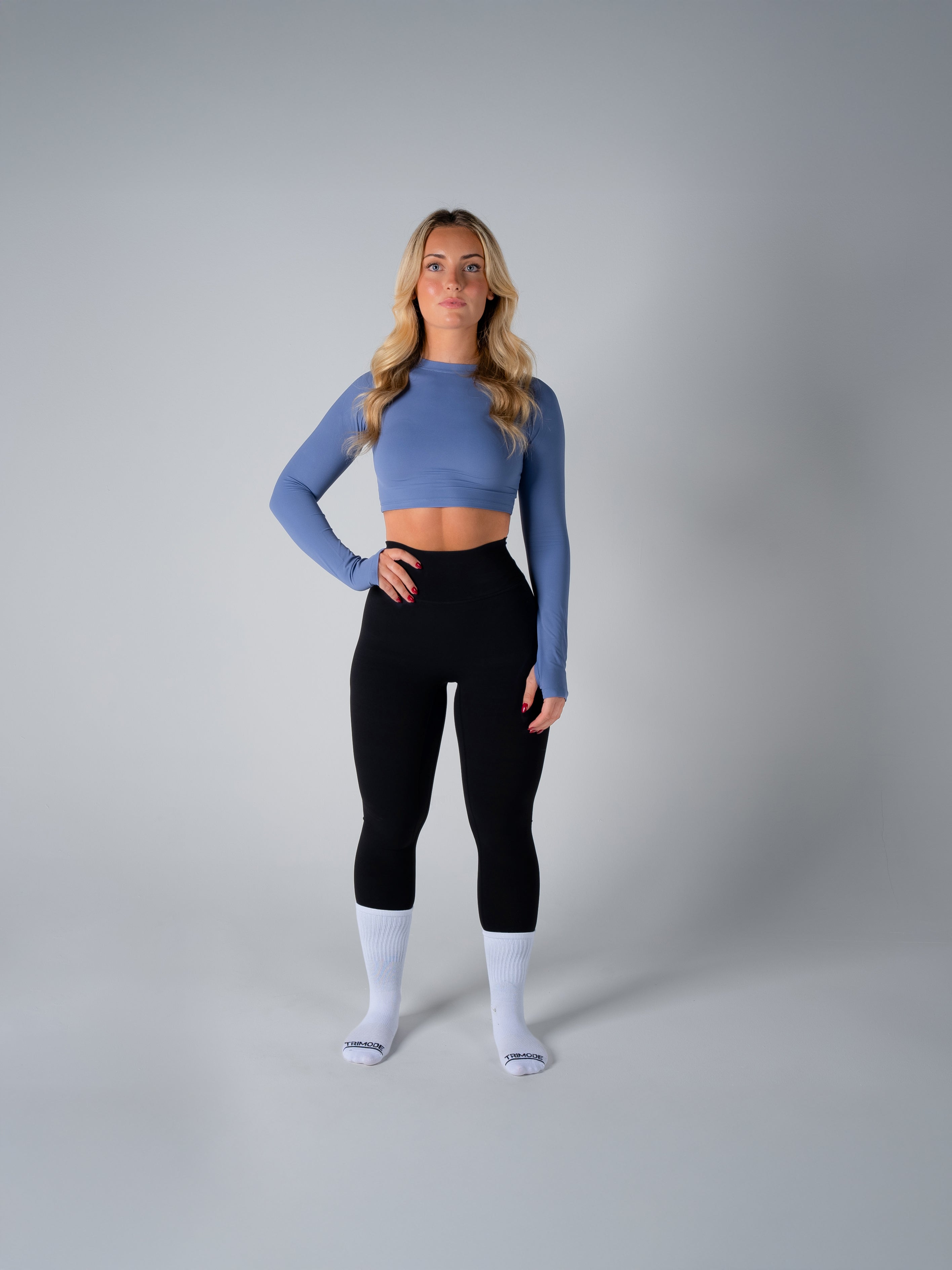 Tri-Active Crop Long Sleeve - Bluebell - TRIMODE