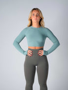 Tri-Active Crop Long Sleeve - Aquamist - XS - TRIMODE