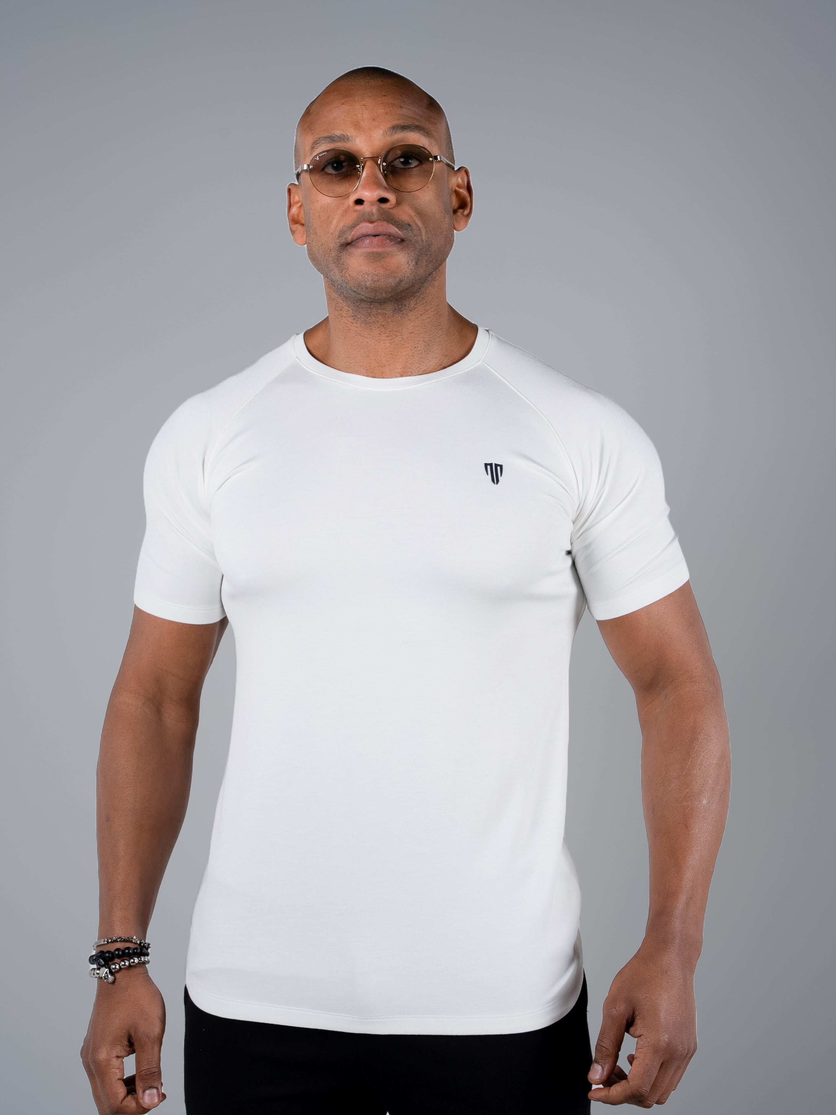 Tri-Motion Curved T-Shirt - White - S - TRIMODE