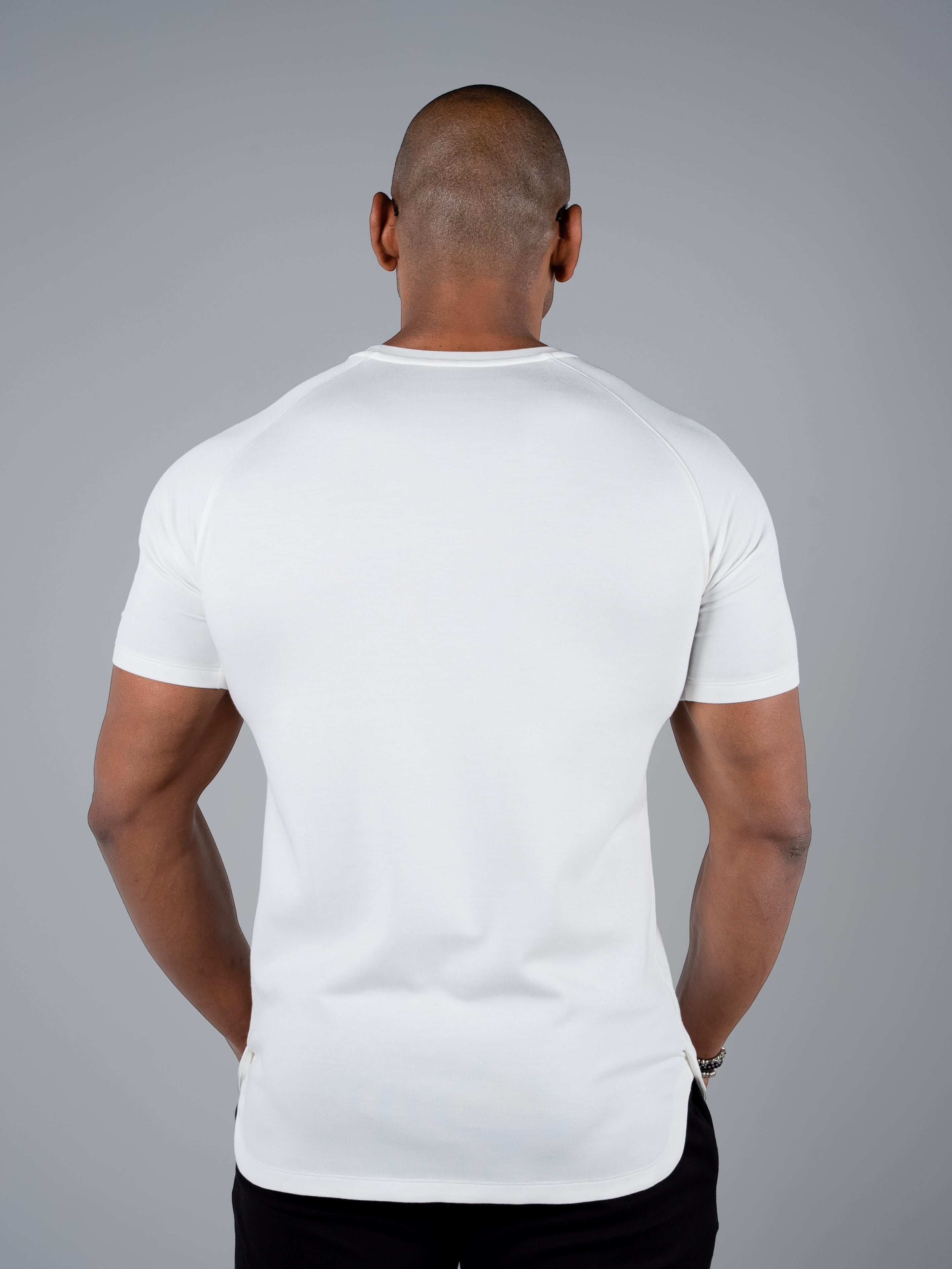 Tri-Motion Curved T-Shirt - White - S - TRIMODE