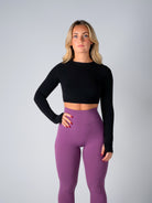 Tri-Active Crop Long Sleeve - Black - TRIMODE