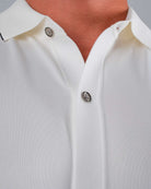 Tri-Knit Button Polo - Pearl White - S - TRIMODE