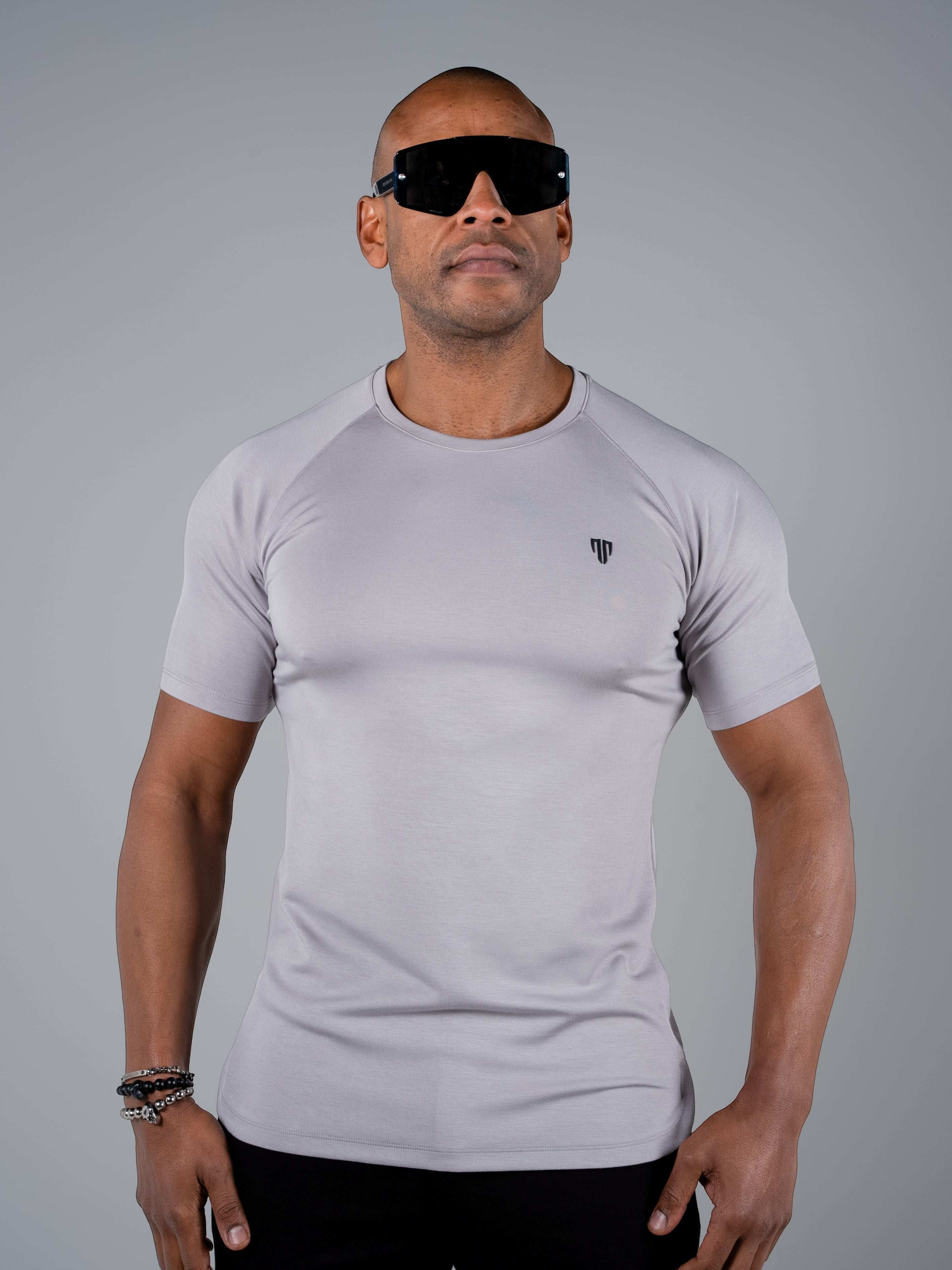 Tri-Motion Curved T-Shirt - Cloudy Grey - S - TRIMODE