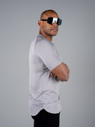 Tri-Motion Curved T-Shirt - Light Grey - TRIMODE