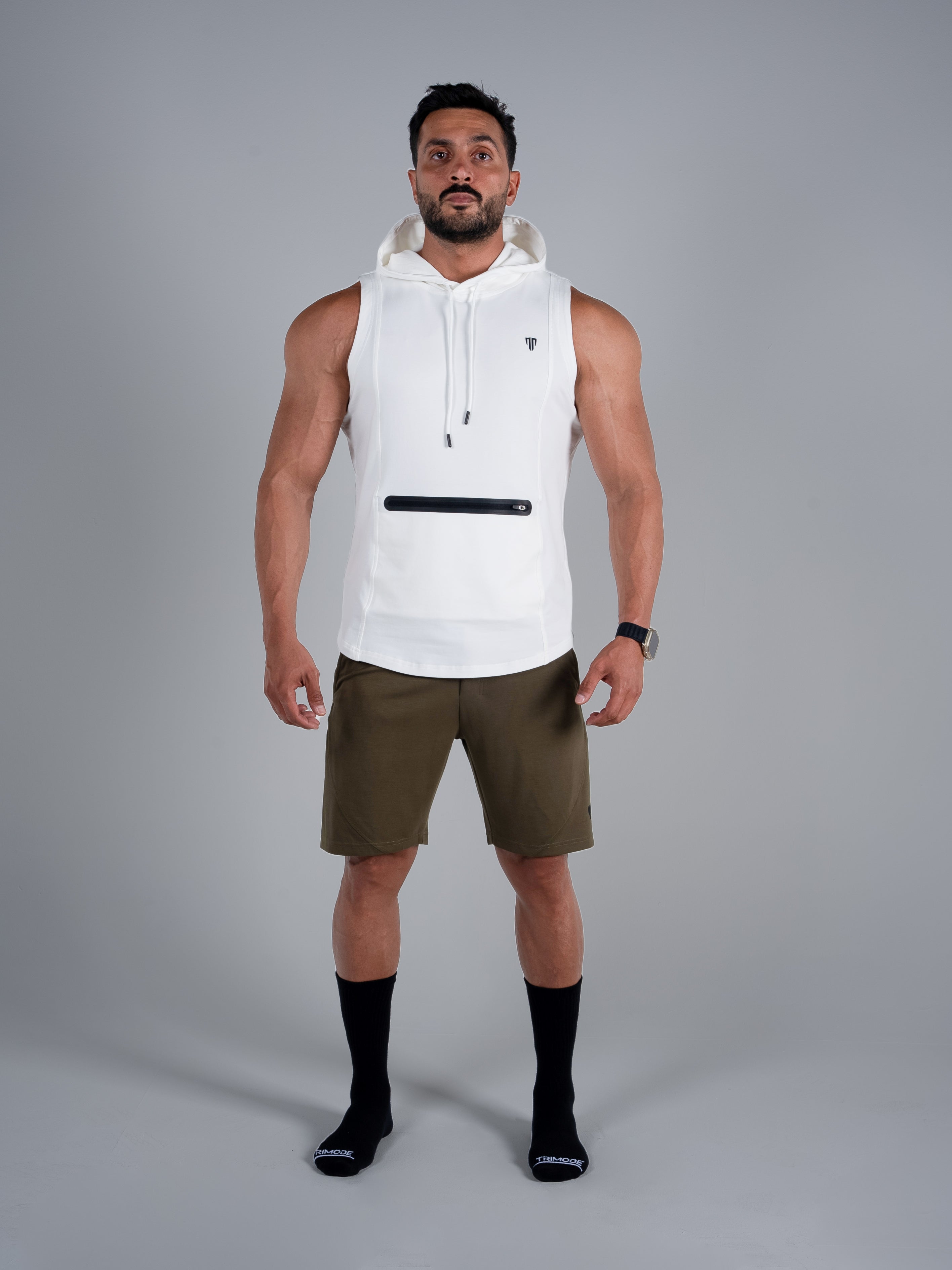 Tri-Flex Hood Tank - White - TRIMODE