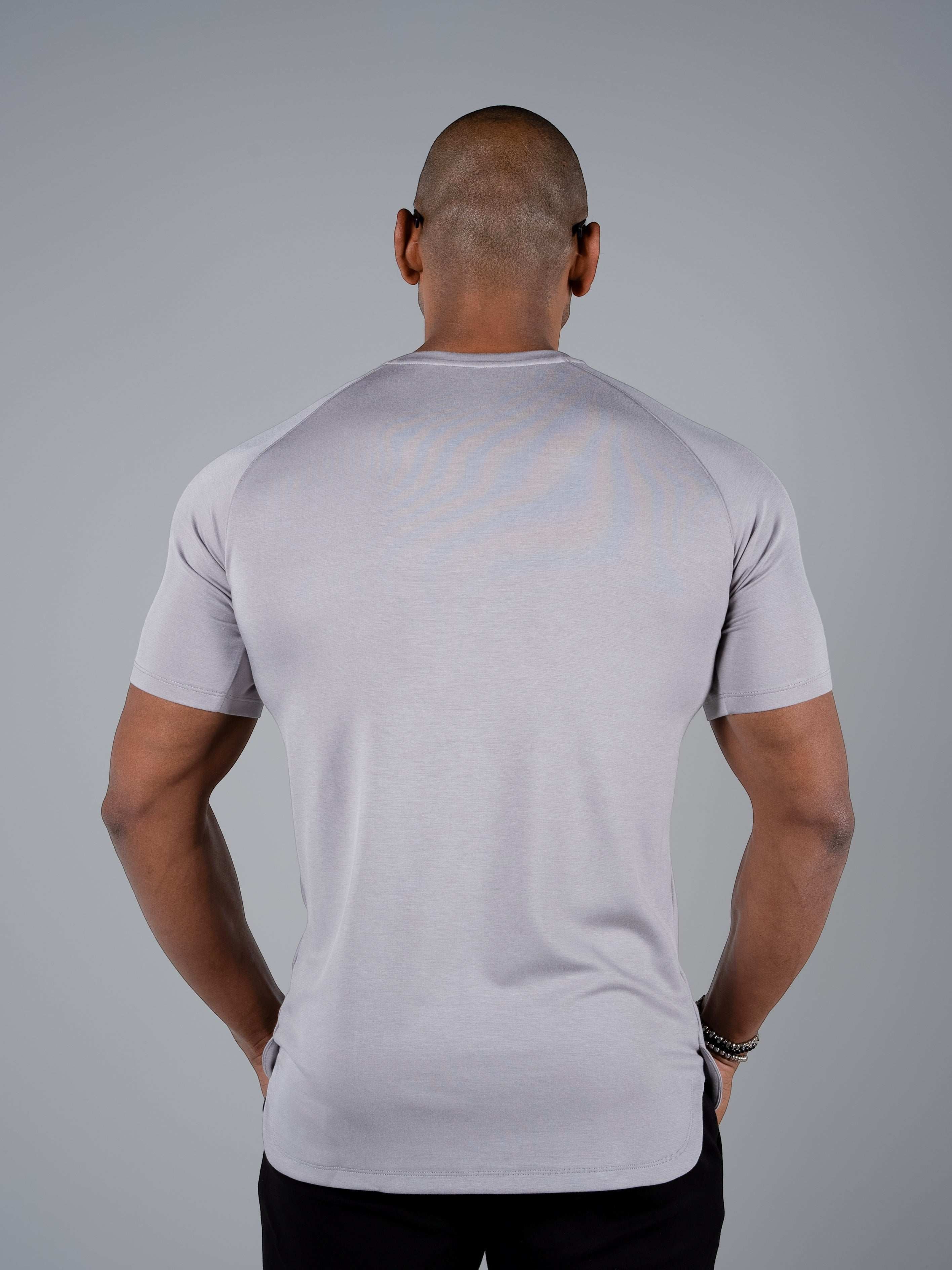 Tri-Motion Curved T-Shirt - Cloudy Grey - S - TRIMODE