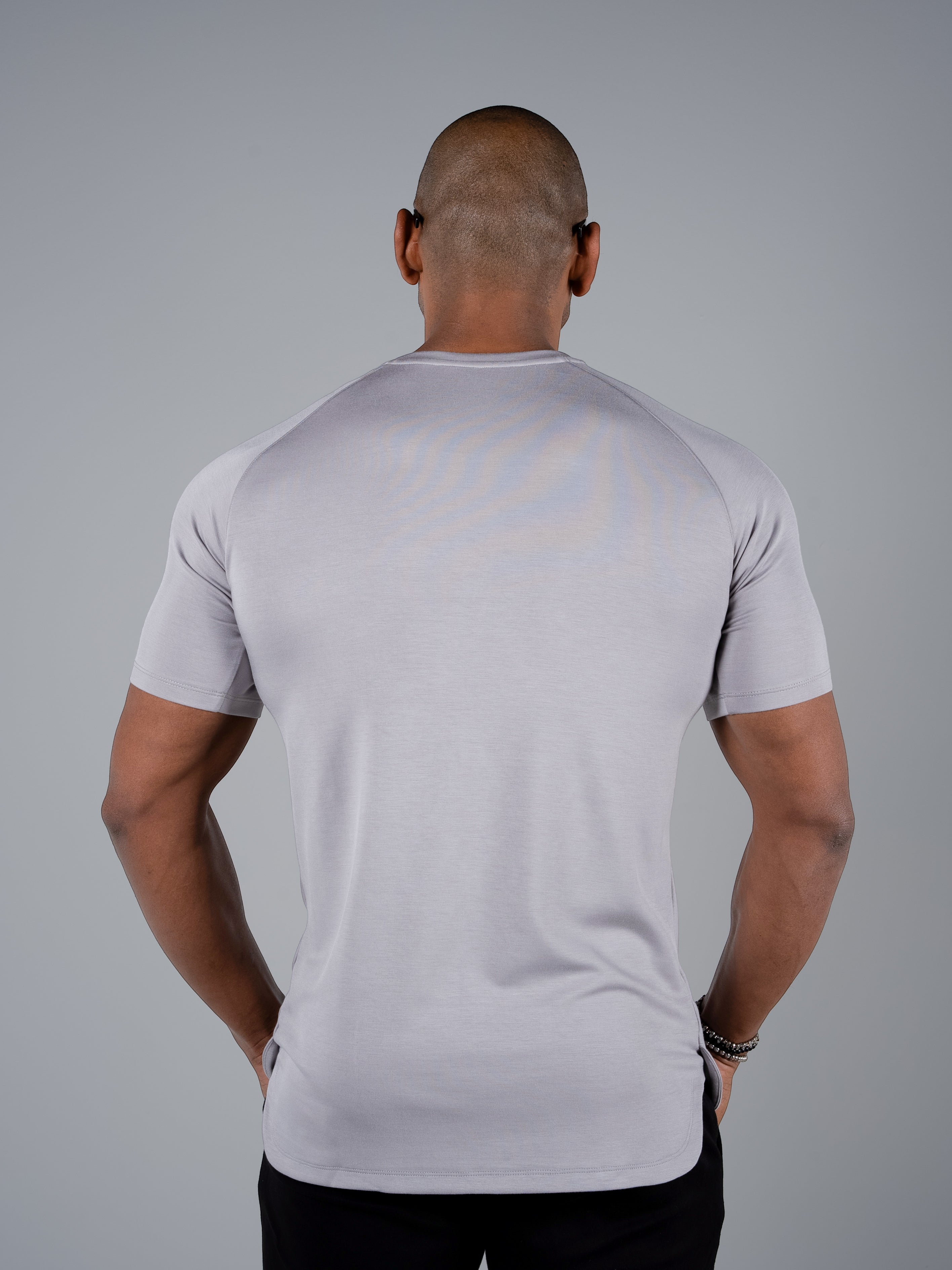 Tri-Motion Curved T-Shirt - Light Grey - TRIMODE