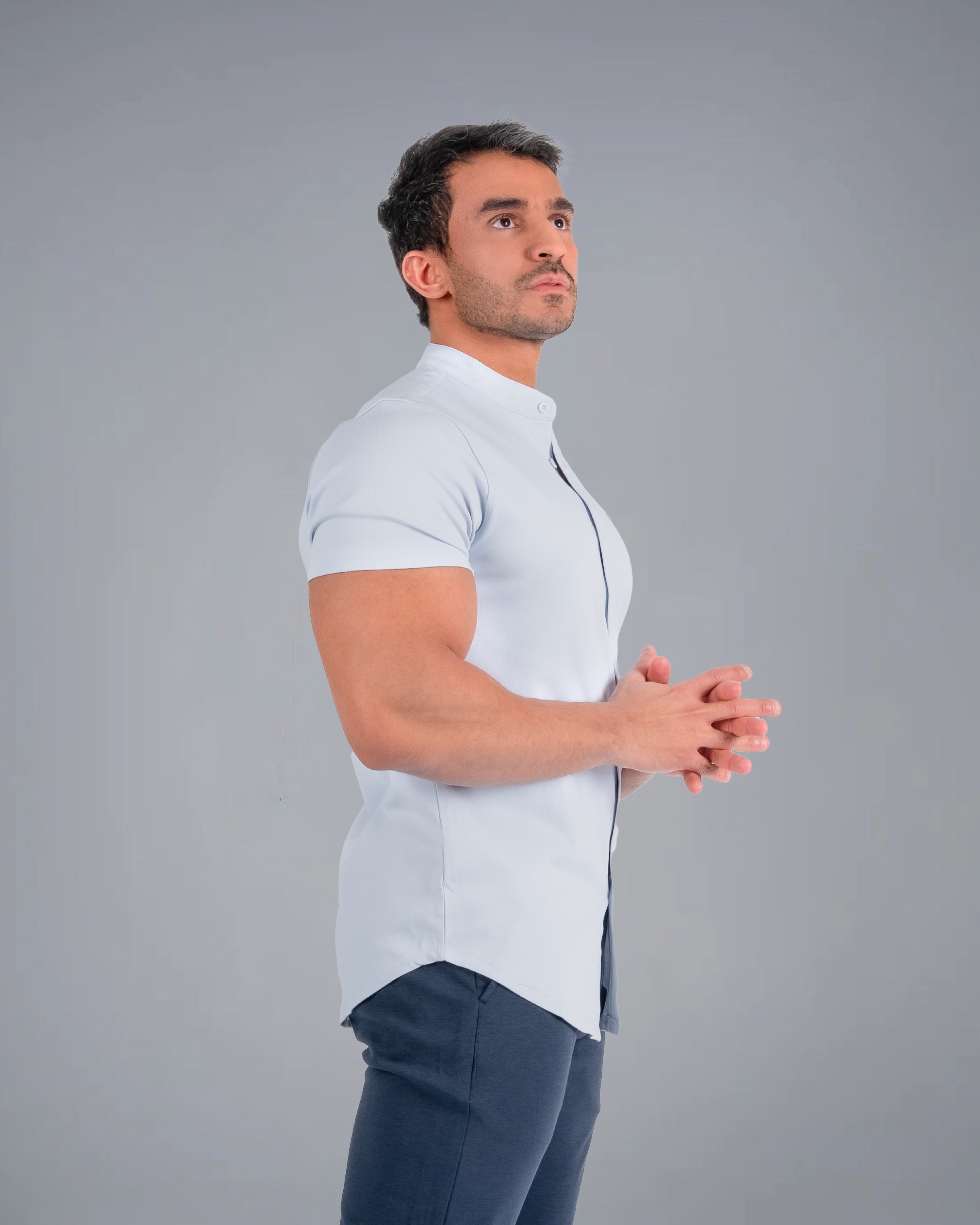 Tri-Frost Button Shirt - Light Blue - S - TRIMODE