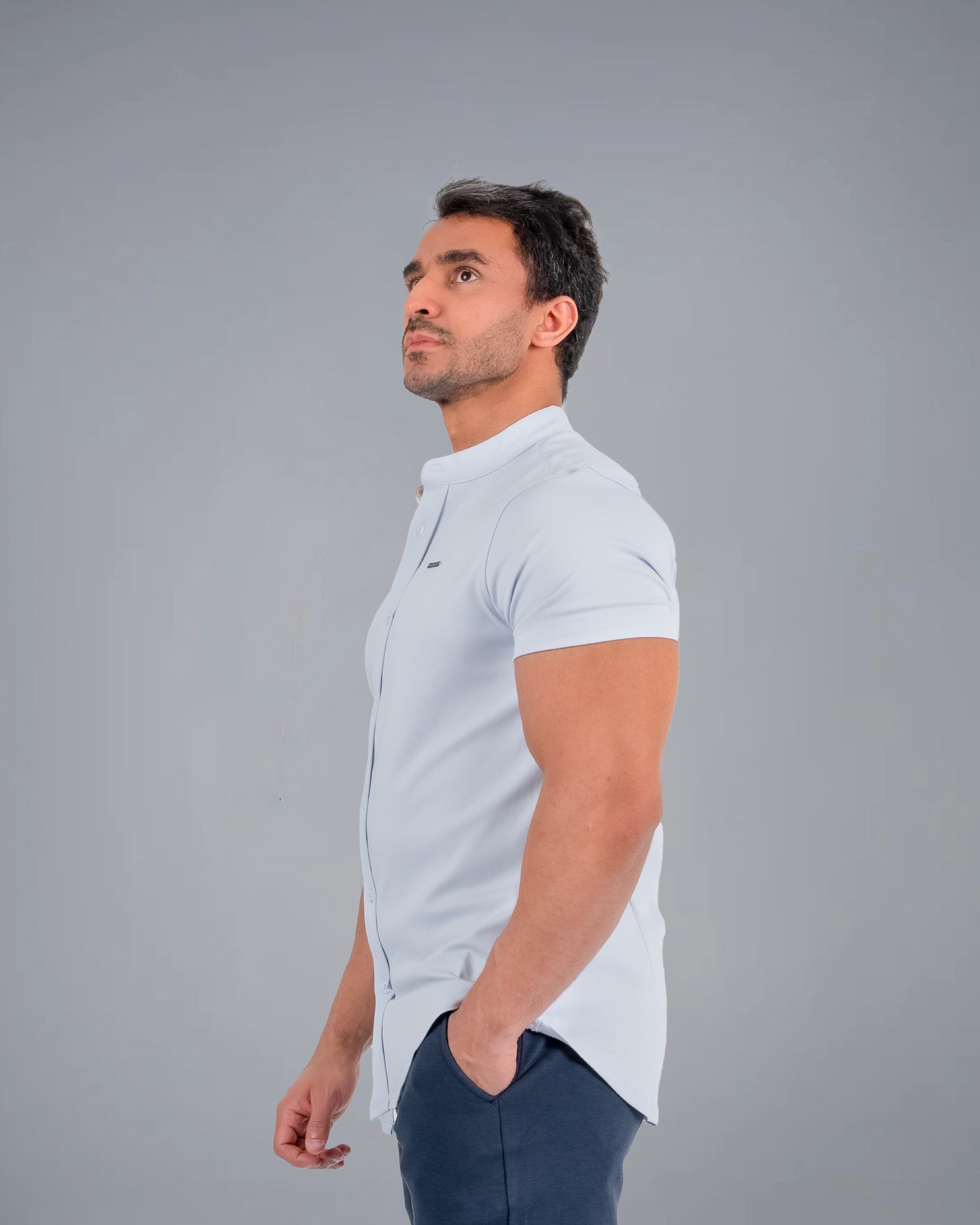 Tri-Frost Button Shirt - Light Blue - S - TRIMODE