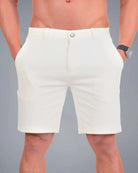 Tri-Lux Zipper Shorts - Ivory - S - TRIMODE