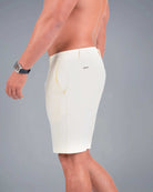 Tri-Lux Zipper Shorts - Ivory - S - TRIMODE
