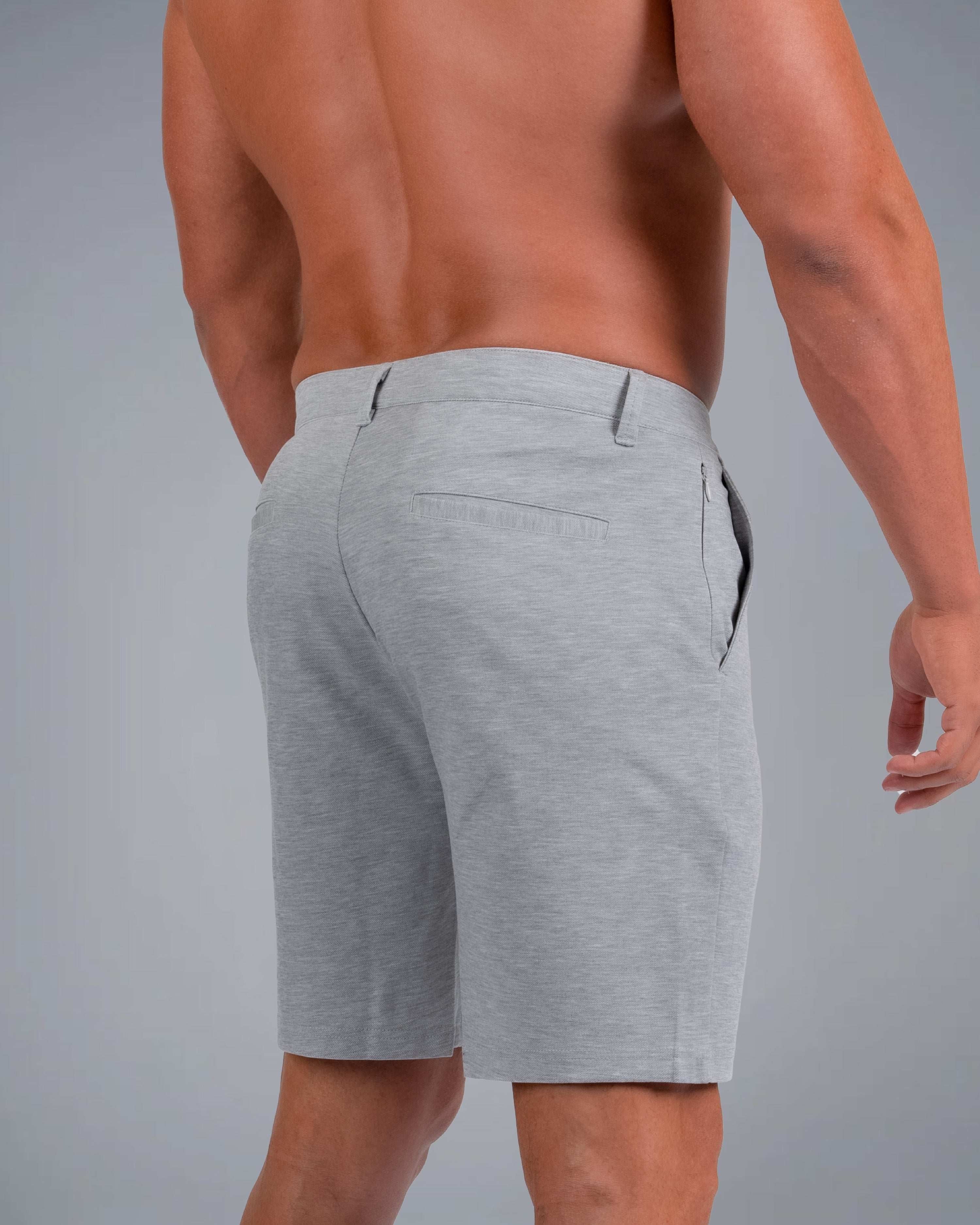 Tri-Lux Zipper Shorts - Feather Grey - S - TRIMODE