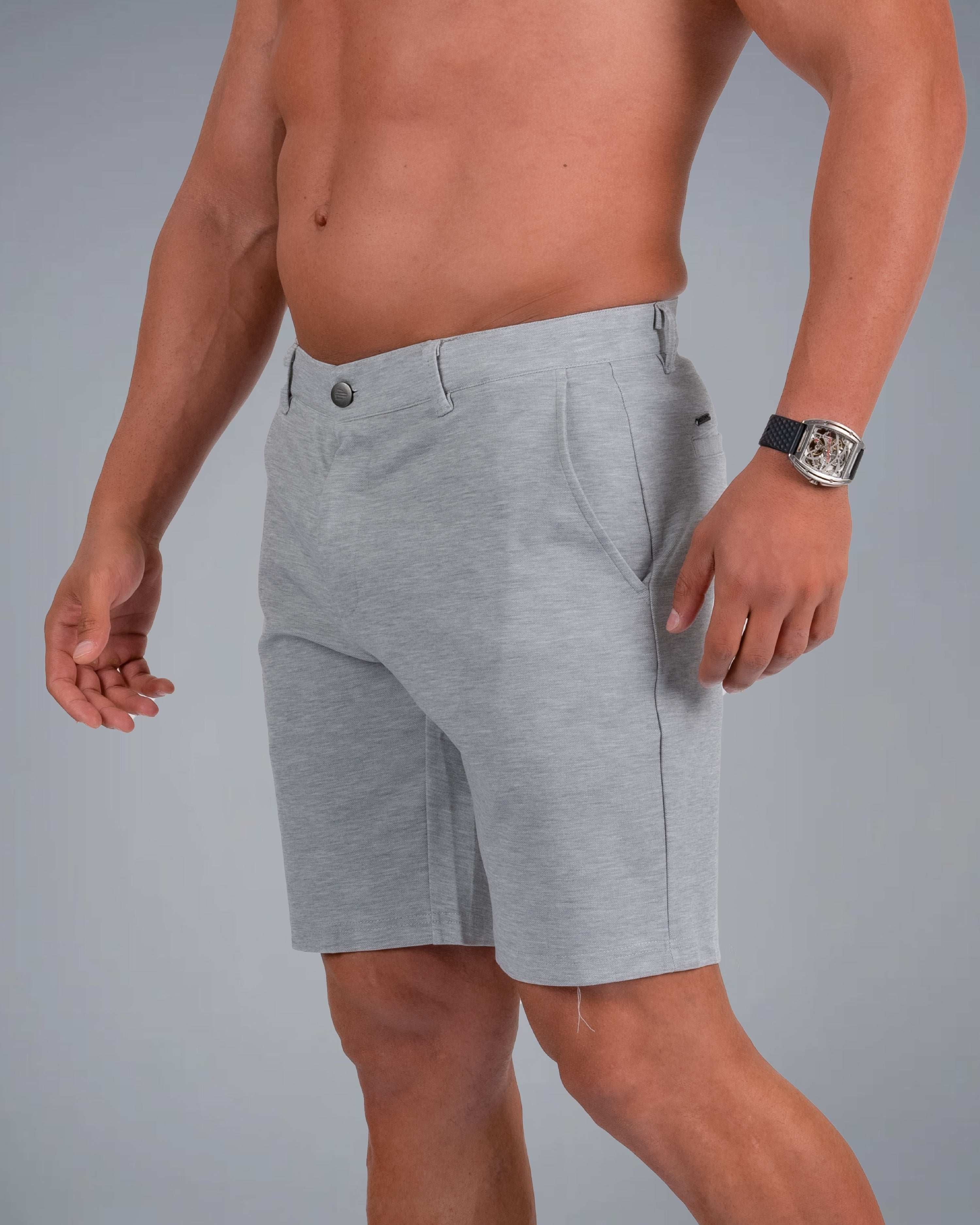Tri-Lux Zipper Shorts - Feather Grey - S - TRIMODE