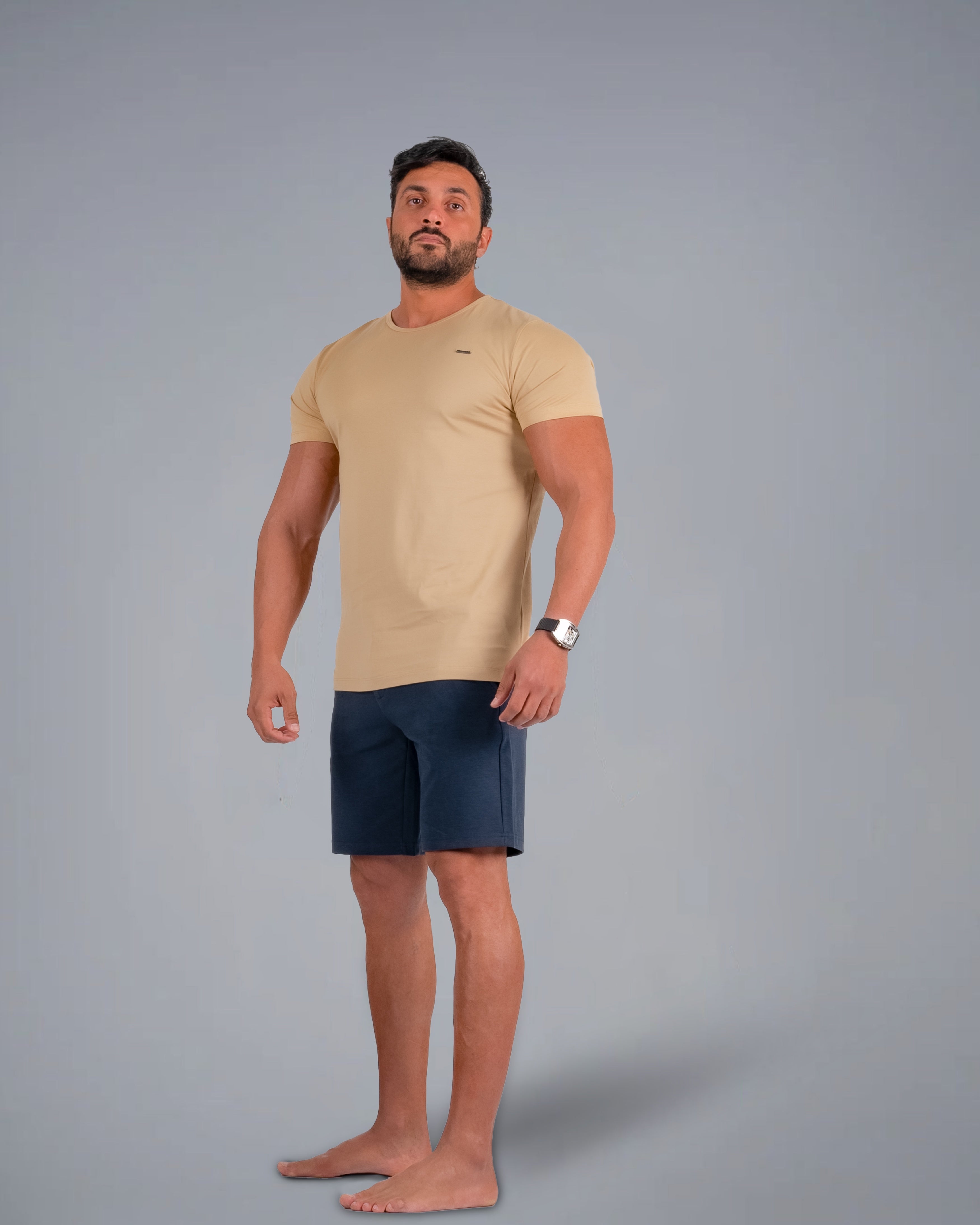 Tri-Lux Zipper Shorts - Charcoal Blue - S - TRIMODE