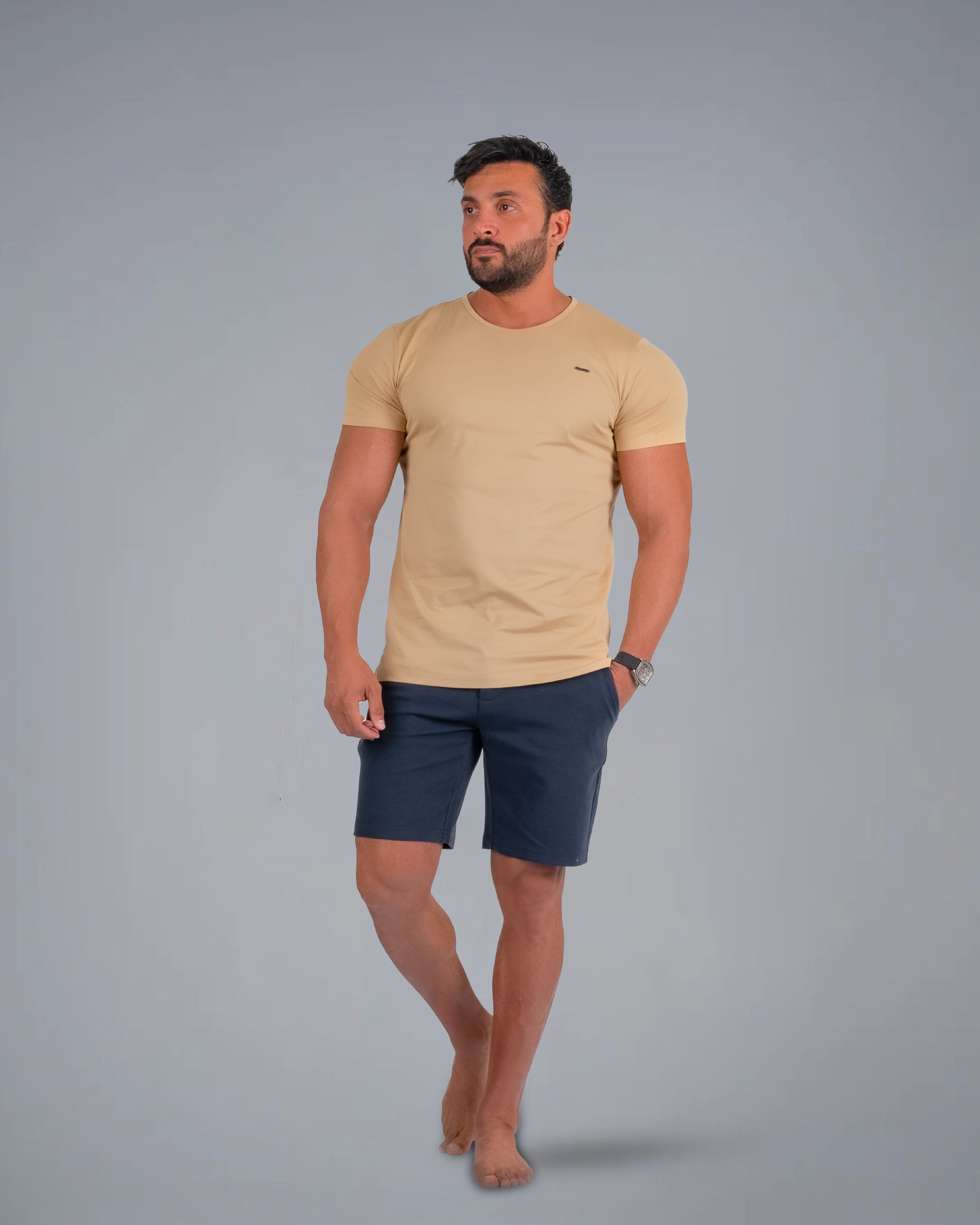 Tri-Lux Zipper Shorts - Charcoal Blue - S - TRIMODE