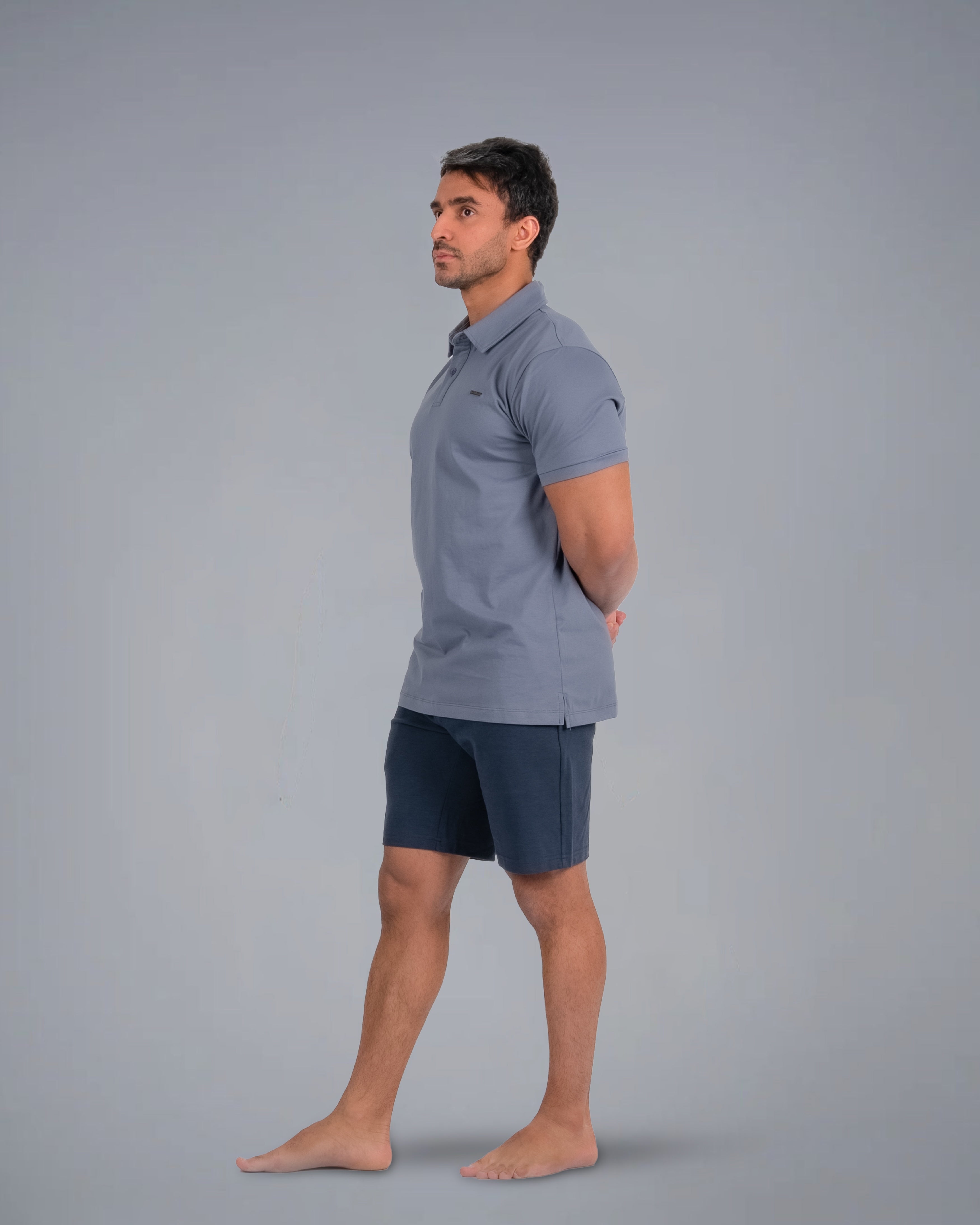 Tri-Lux Zipper Shorts - Charcoal Blue - S - TRIMODE