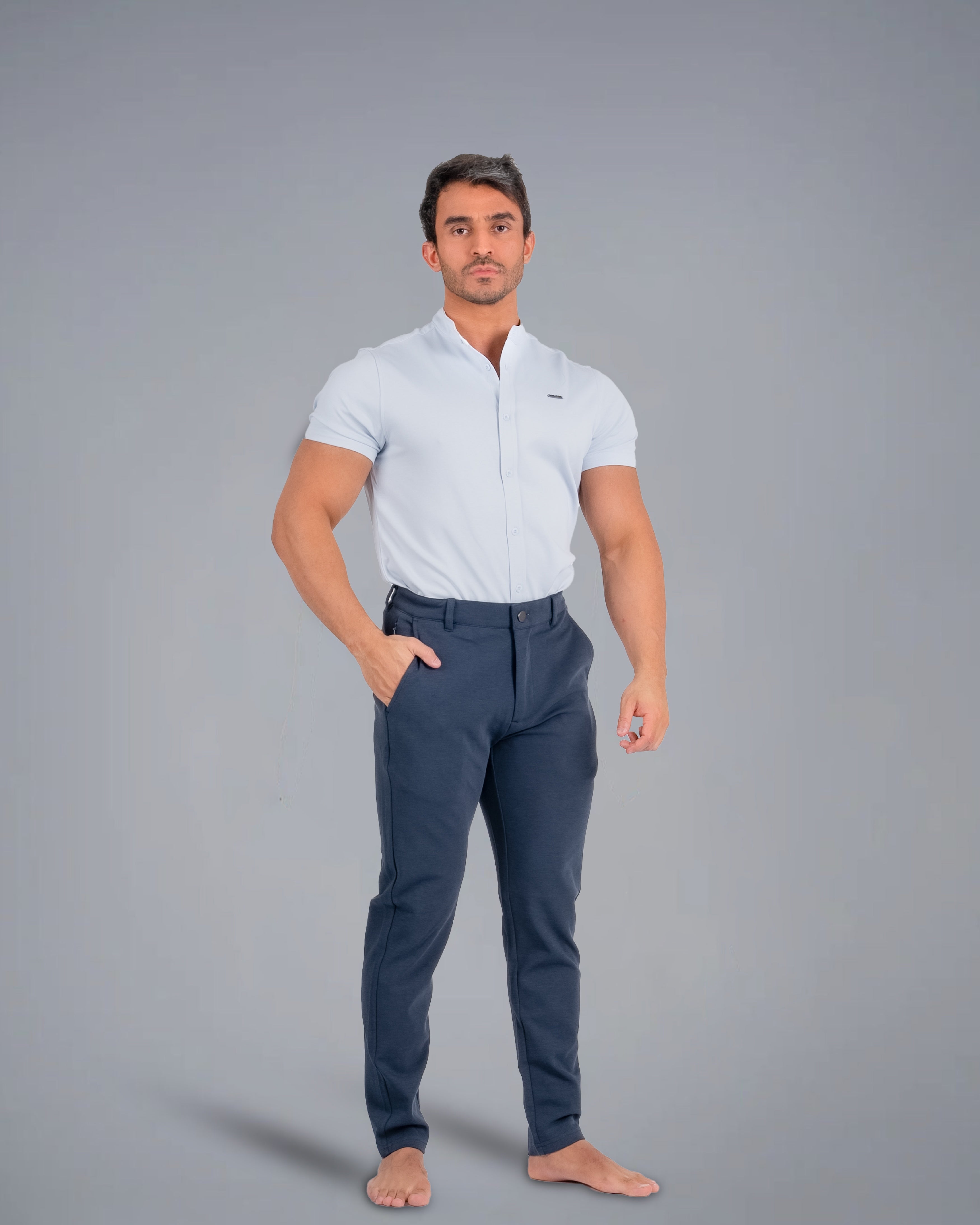 Tri-Lux Zipper Pants - Charcoal Blue - S - TRIMODE