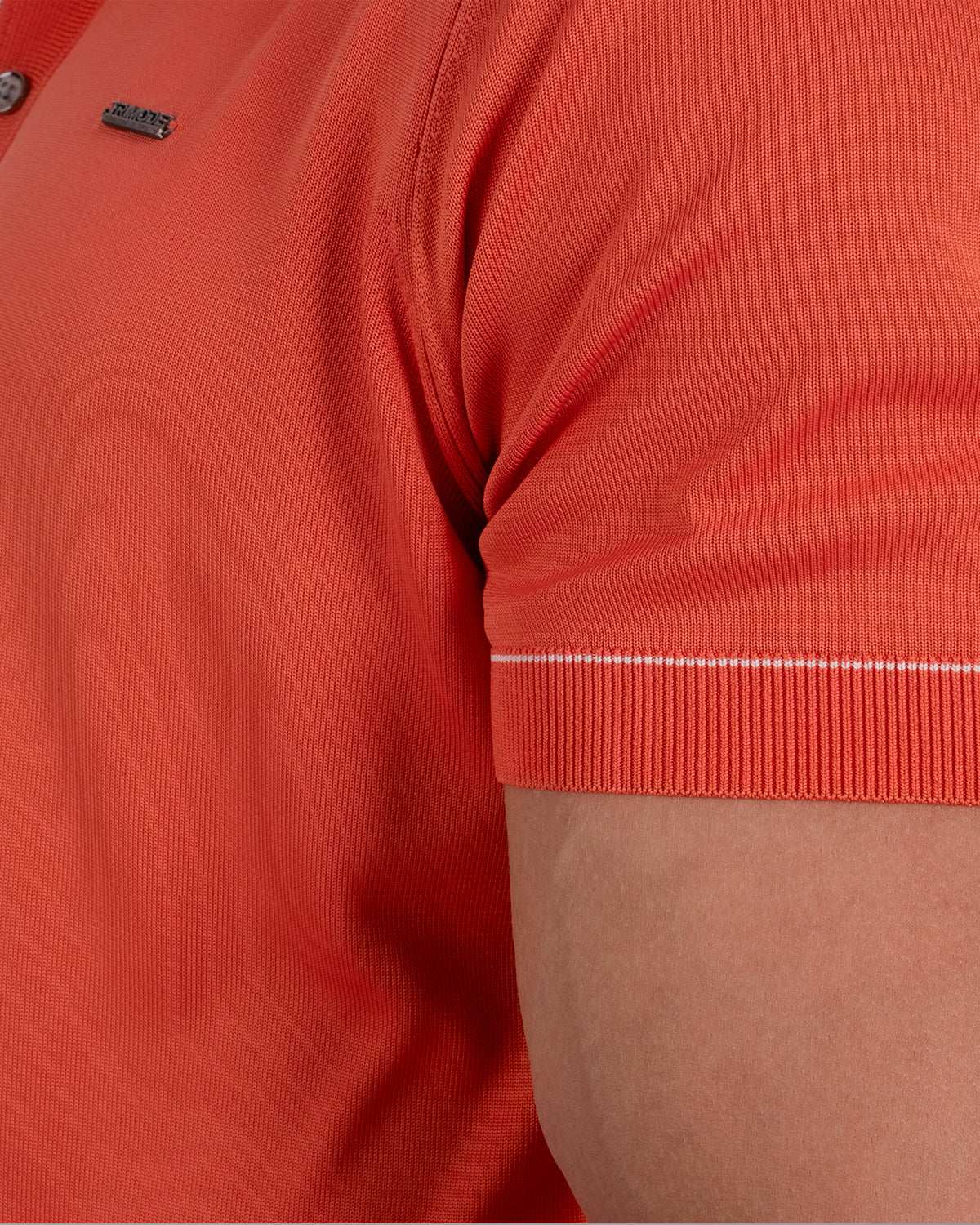 Tri-Knit Button Polo - Fire Orange - S - TRIMODE
