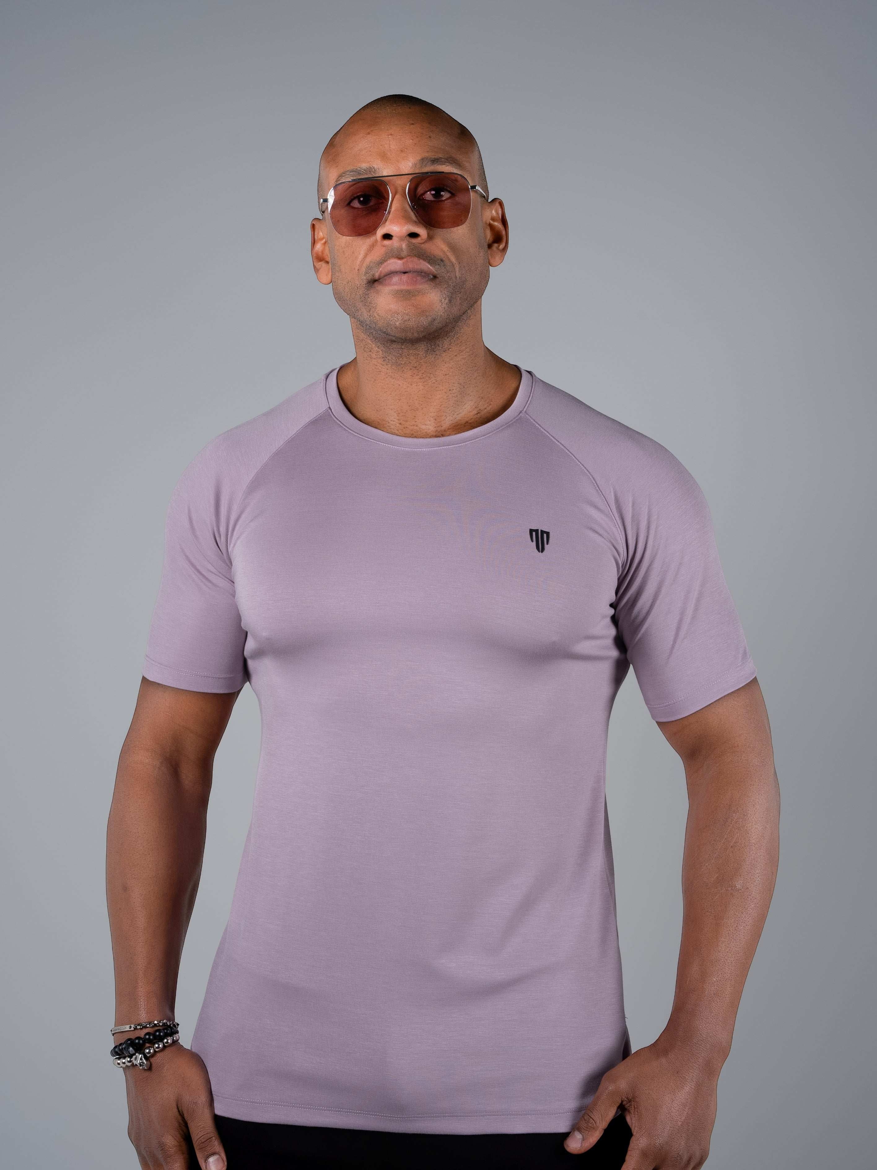 Tri-Motion Curved T-Shirt - Purple Mist - S - TRIMODE