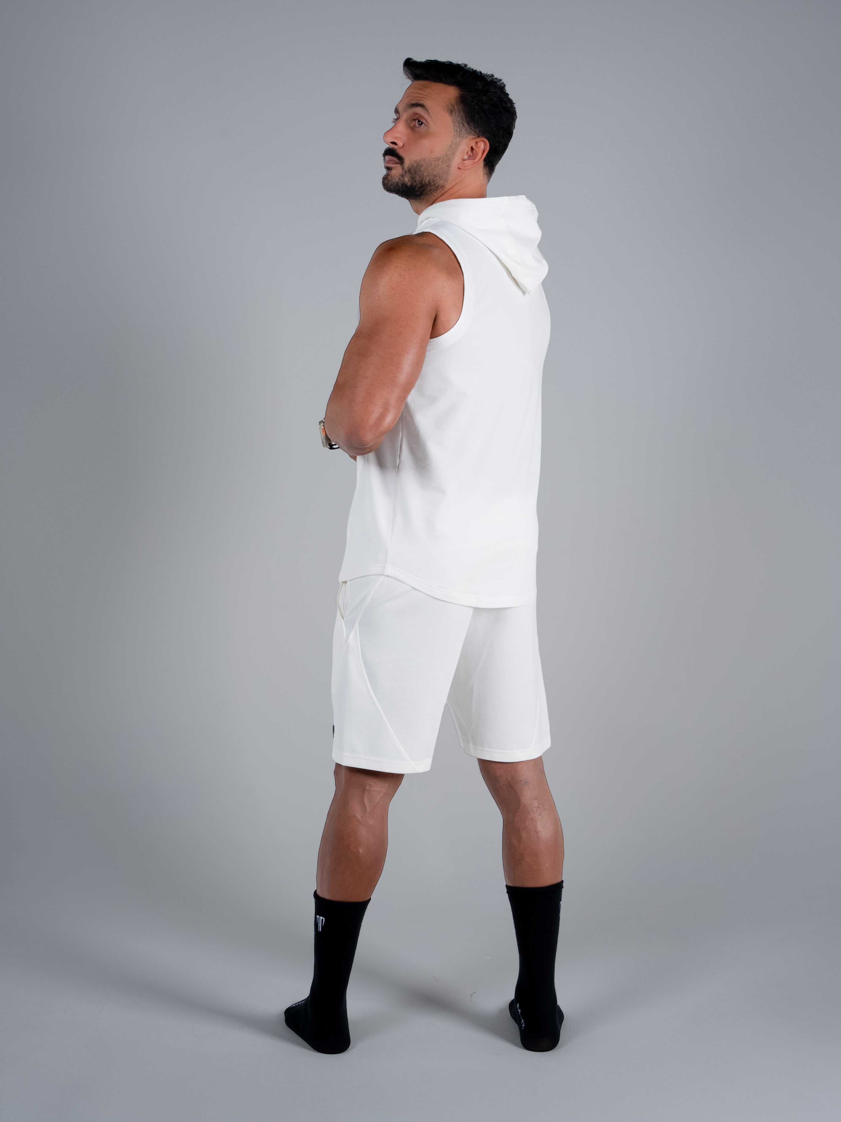 Tri-Flex Hood Tank - White - S - TRIMODE